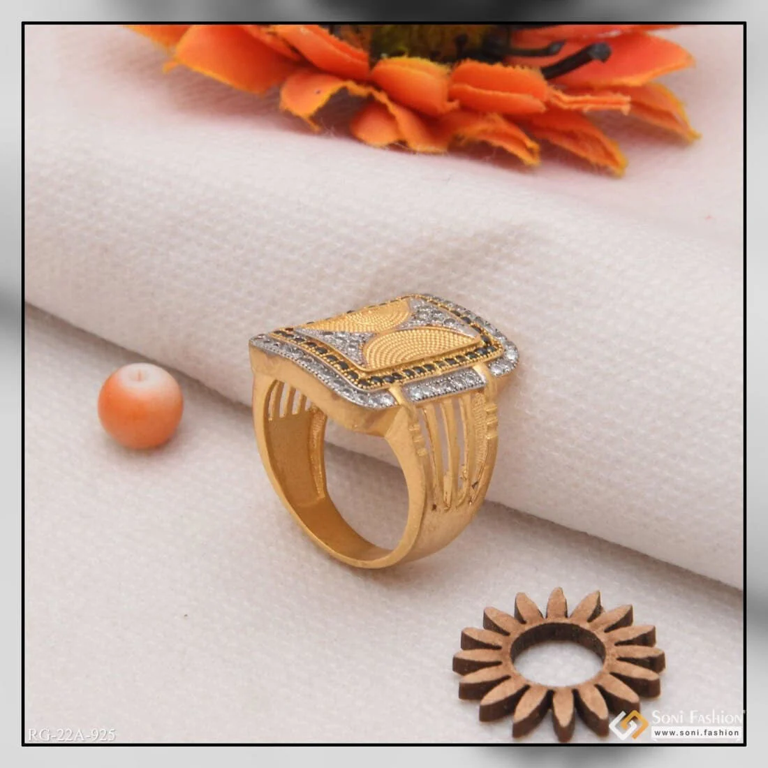 1 Gram Gold Forming Charming Design Premium-grade Quality Ring For Men - Style A925 - Image 4