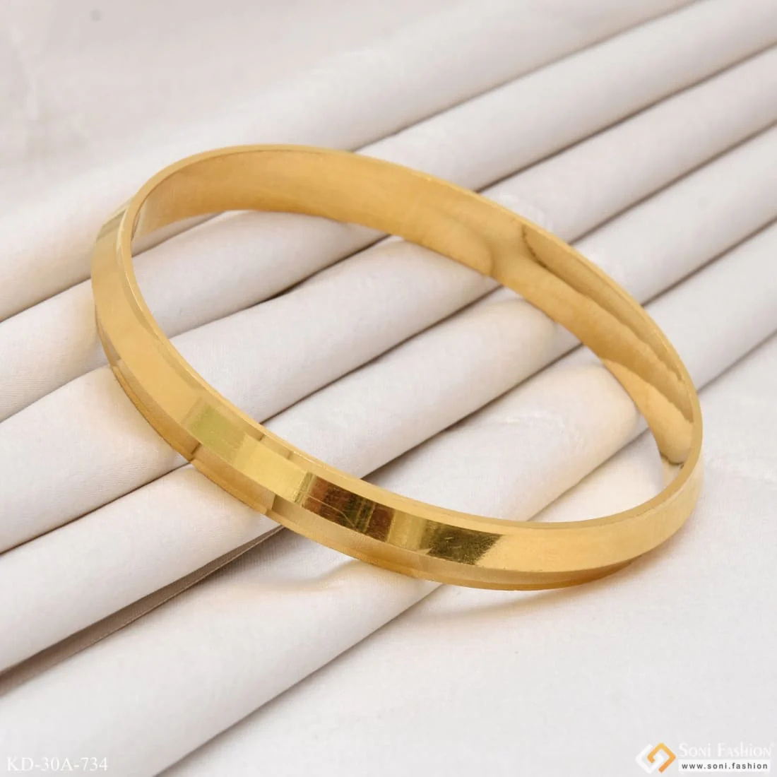 1 Gram Gold Forming Fashion-Forward Design High-Quality Kada for Men - Style A734 - Image 3