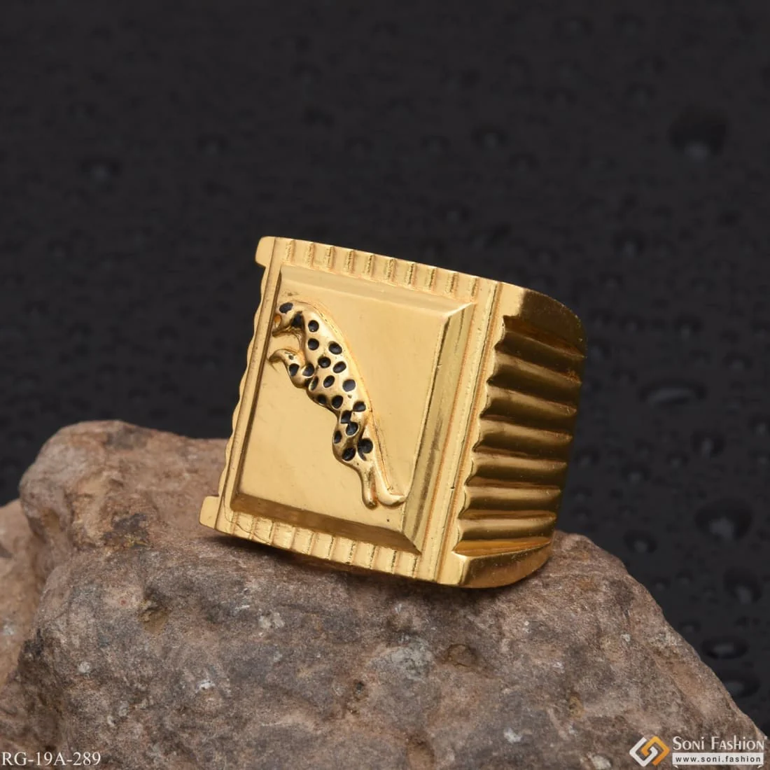 1 Gram Gold Forming Jaguar Superior Quality Unique Design Ring - Style A289 - Image 3