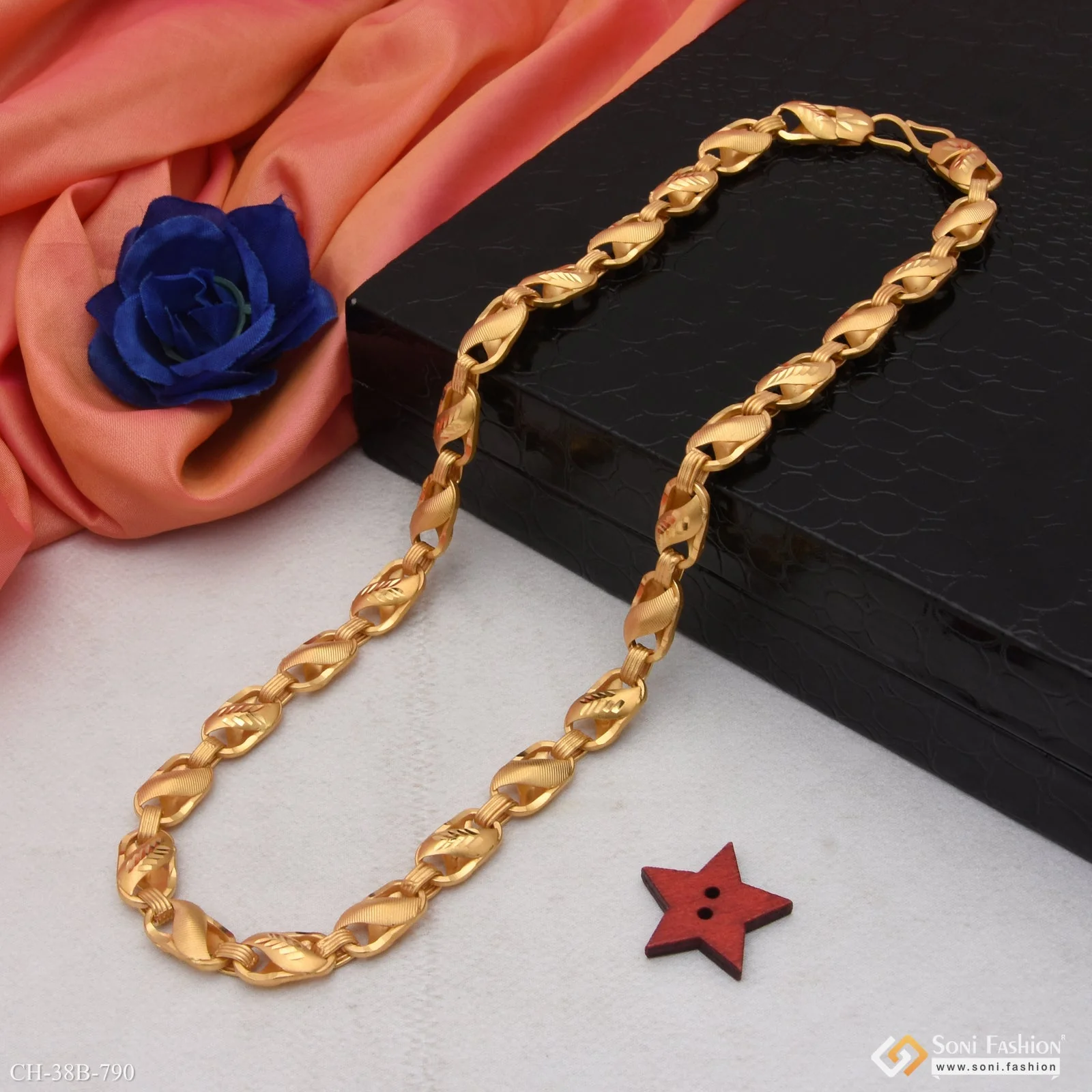 1 Gram Gold Forming Kohli Best Quality Durable Design Chain for Men - Style B790 - Image 4