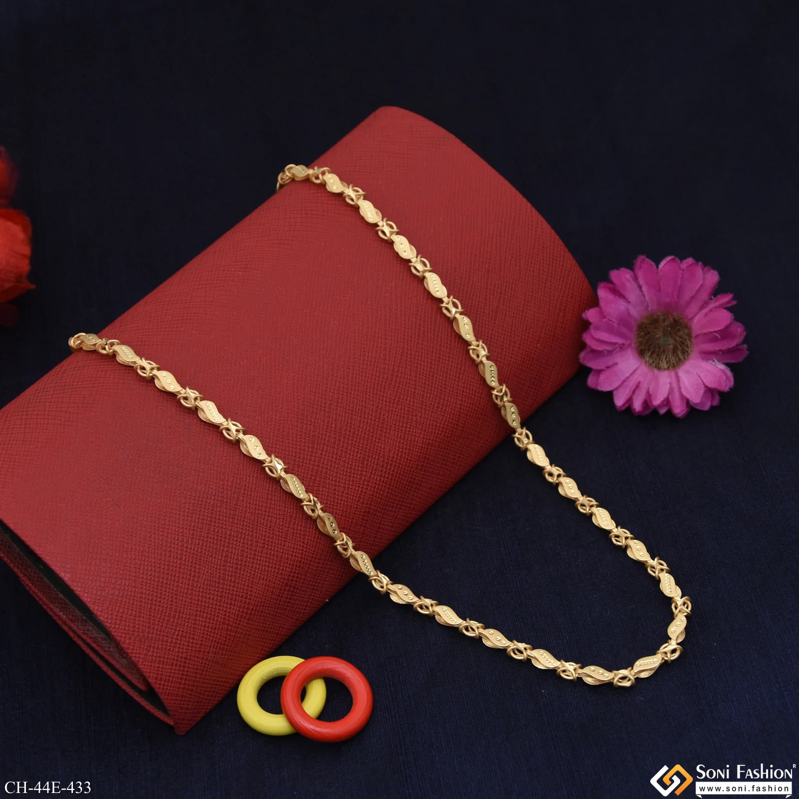 1 Gram Gold Plated 2 In 1 Chain for Men - Style E433 - Image 5