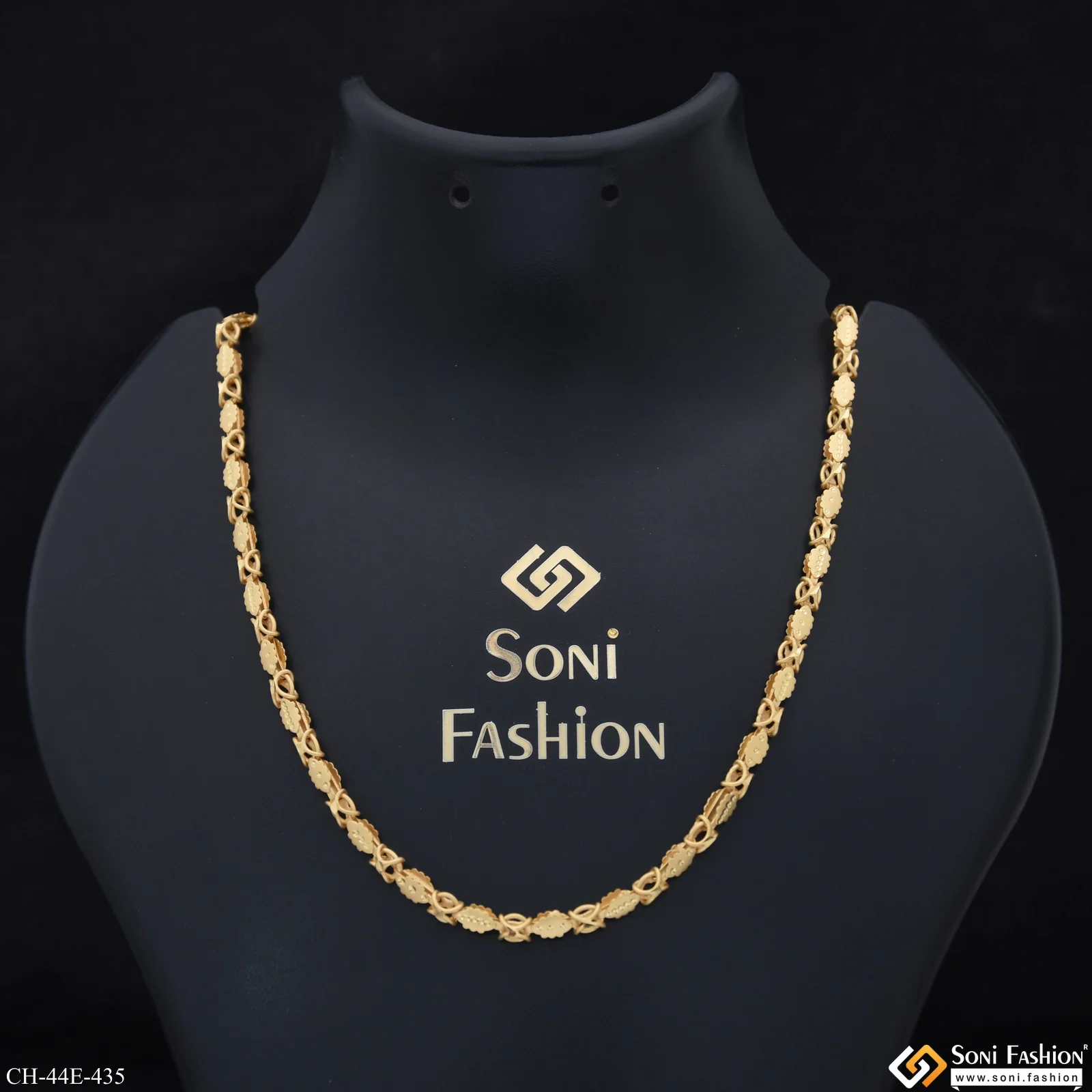 1 Gram Gold Plated 2 In 1 Chain for Men - Style E435