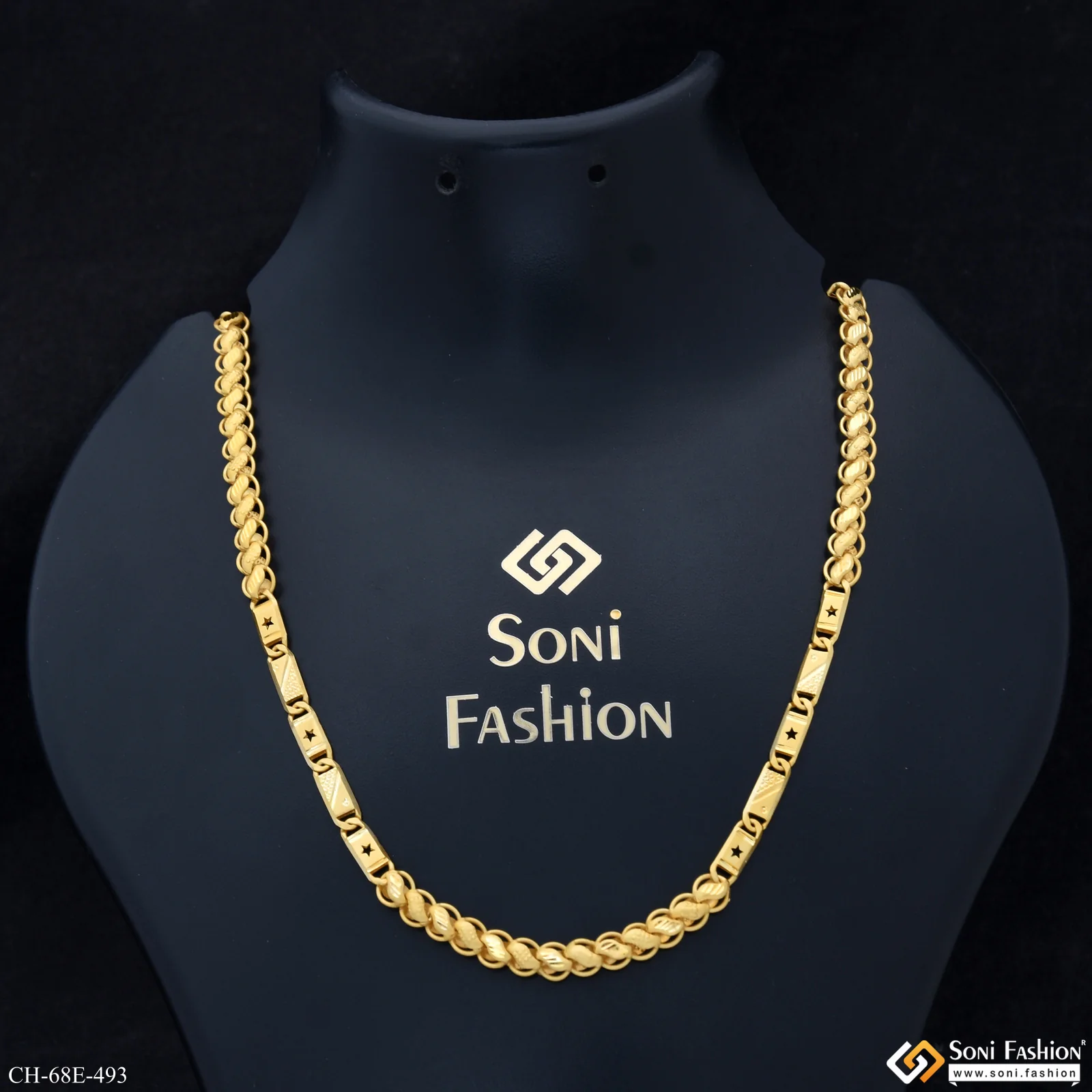 1 Gram Gold Plated 2 In 1 Kohli Nawabi Chain for Men - Style E493