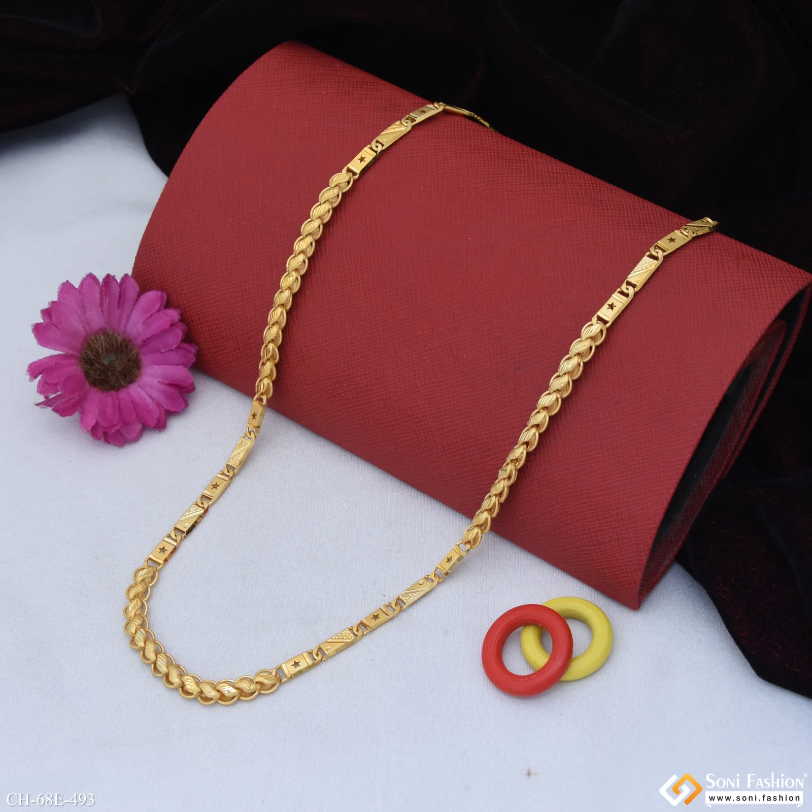 1 Gram Gold Plated 2 In 1 Kohli Nawabi Chain for Men - Style E493 - Image 4