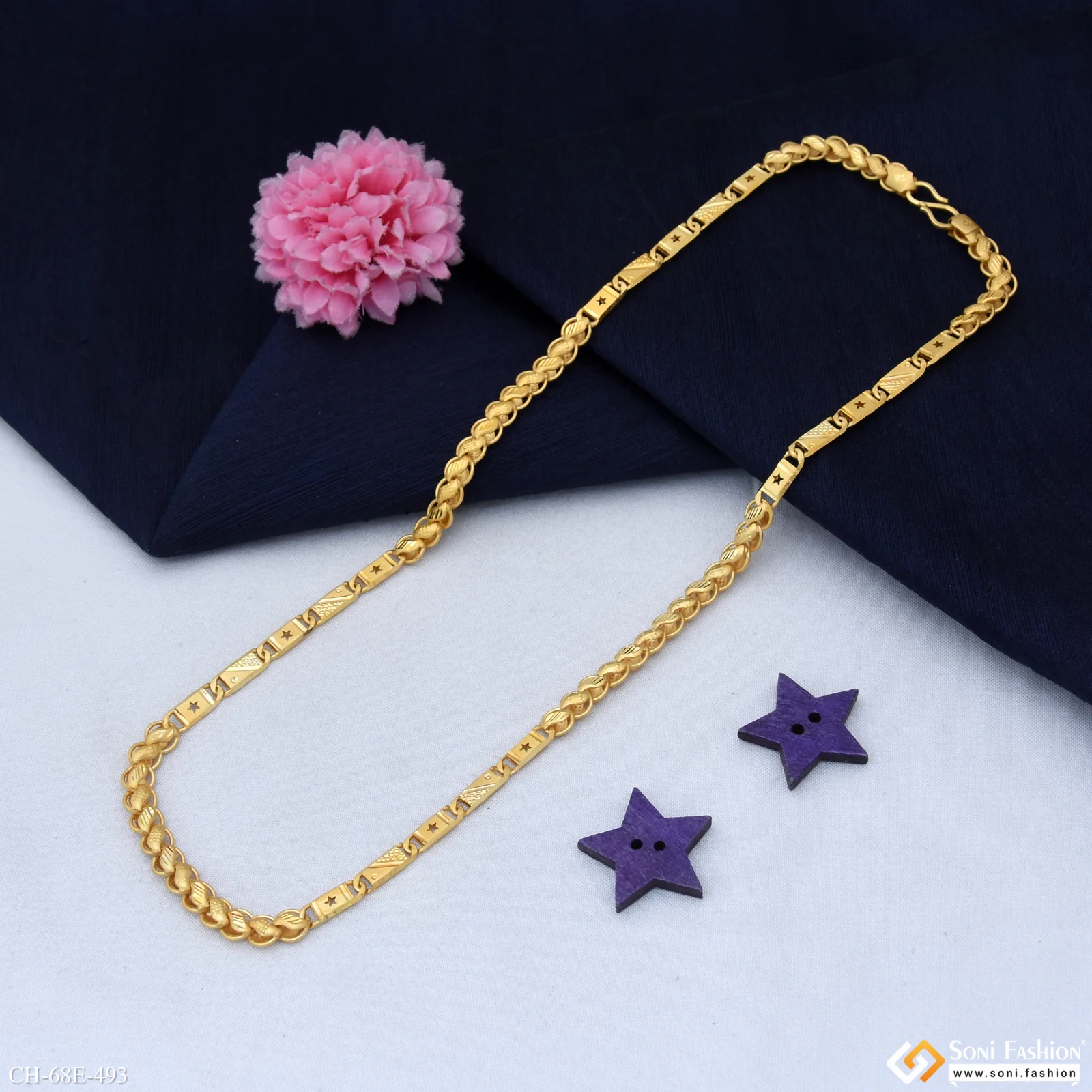 1 Gram Gold Plated 2 In 1 Kohli Nawabi Chain for Men - Style E493 - Image 6