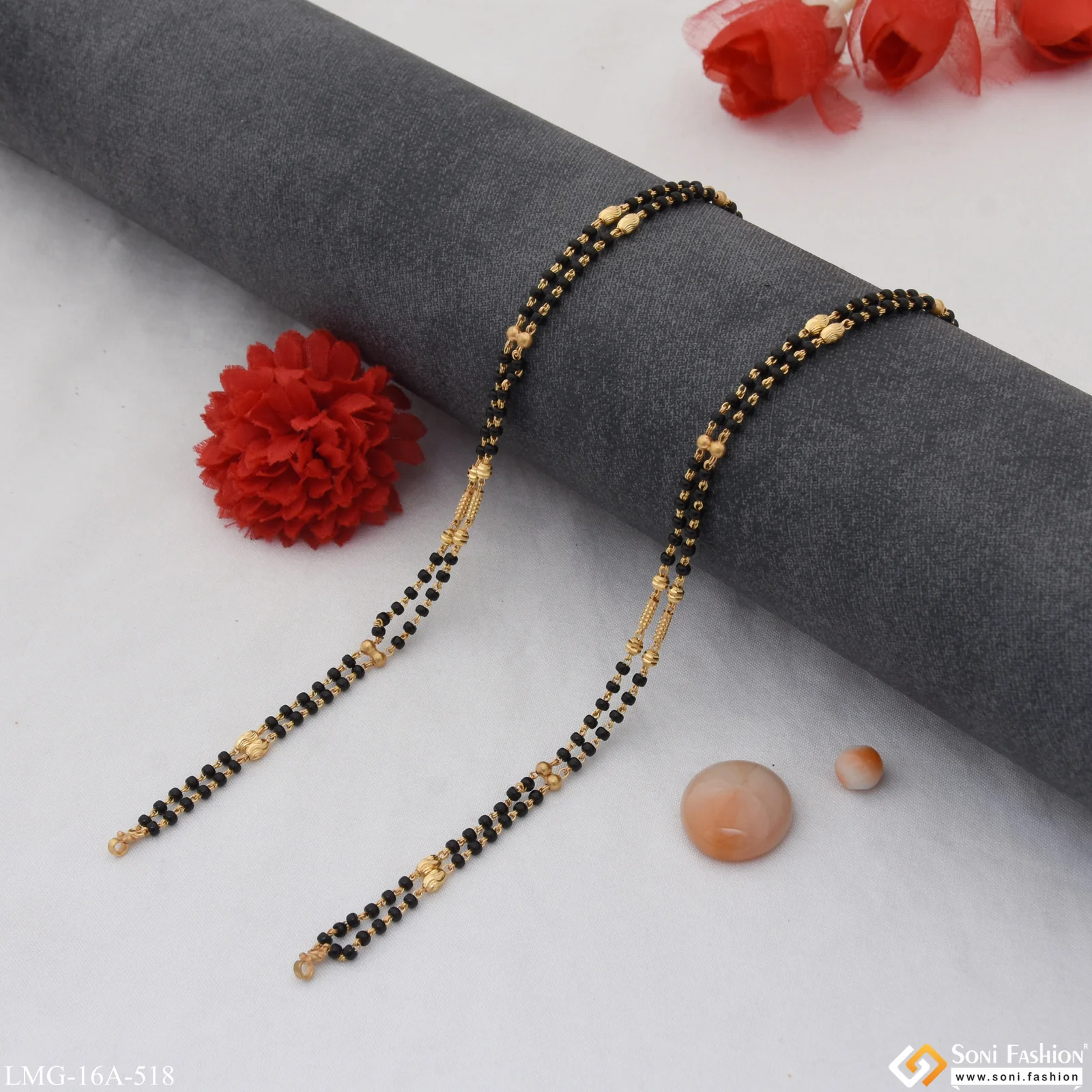 1 Gram Gold Plated 2 Line Casual Design Mangalsutra Dori for Women - Style A518 - Image 4