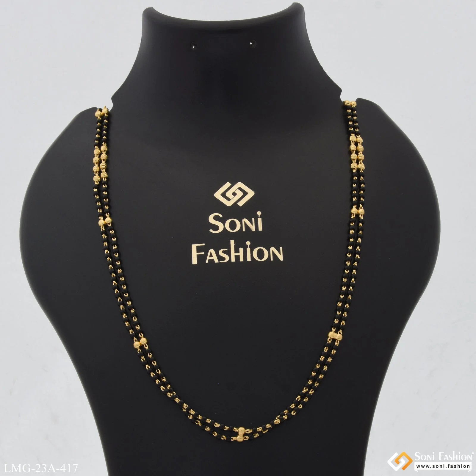 1 Gram Gold Plated 2 Line Cool Design Mangalsutra Dori for Women - Style A417 - Image 2