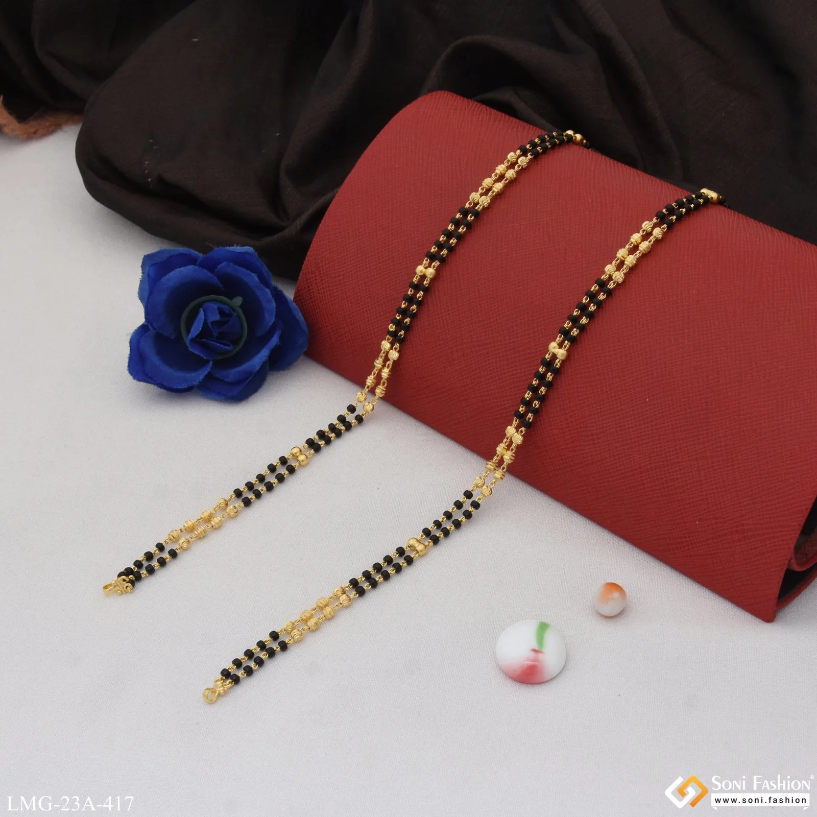 1 Gram Gold Plated 2 Line Cool Design Mangalsutra Dori for Women - Style A417 - Image 4
