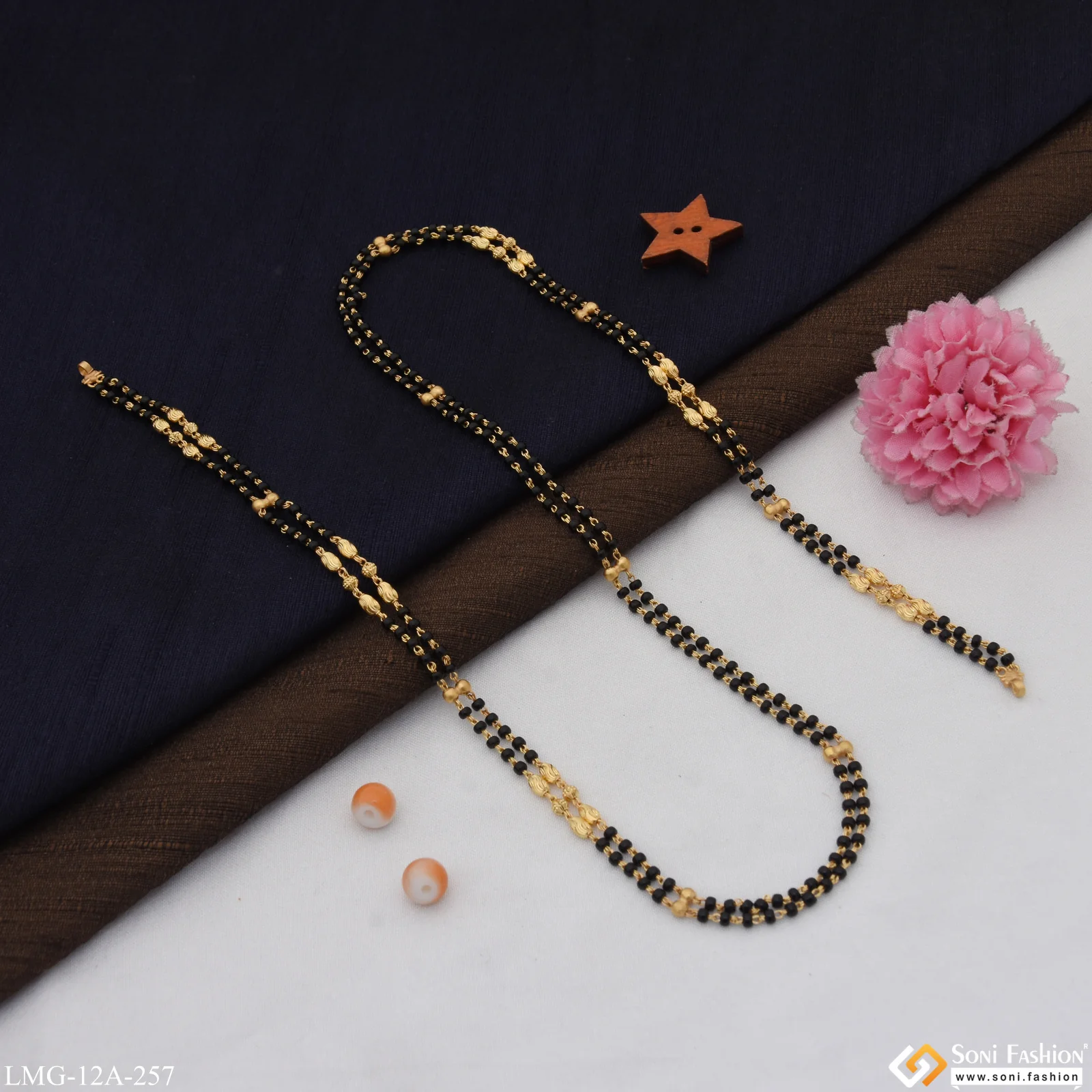 1 Gram Gold Plated 2 Line High-class Design Mangalsutra Dori For Women - Style A257 - Image 6