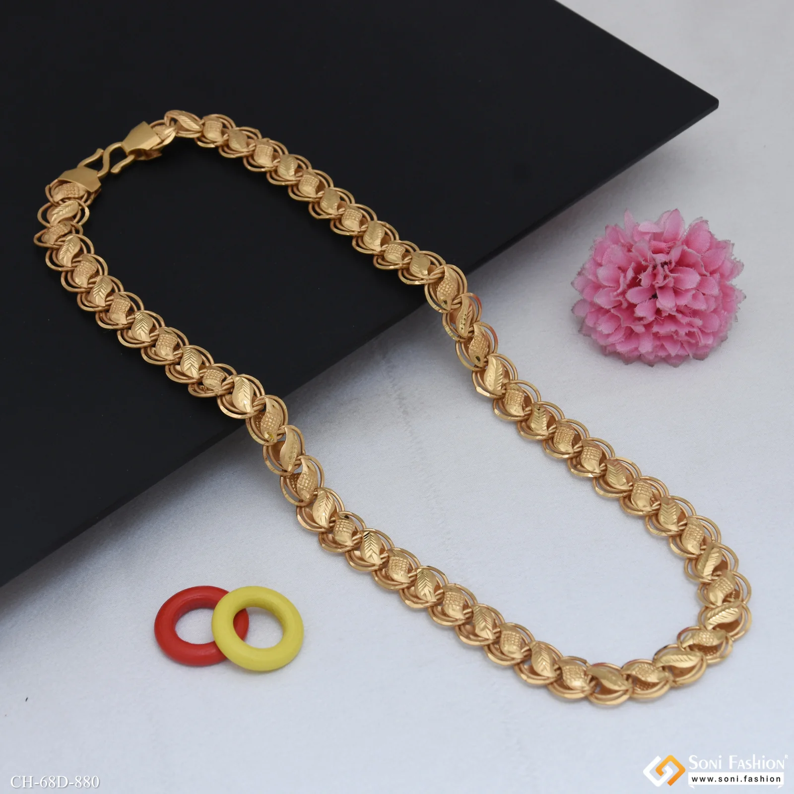 1 Gram Gold Plated Amazing Design Kohli Chain for Men - Style D880 - Image 5