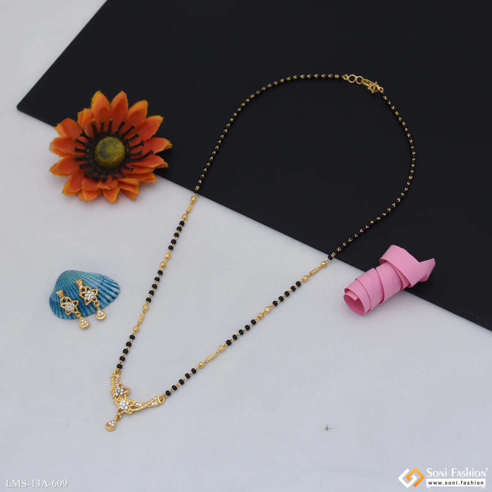 Amazing Design Gold Plated Mangalsutra Set for Women - Style A609 - Image 2