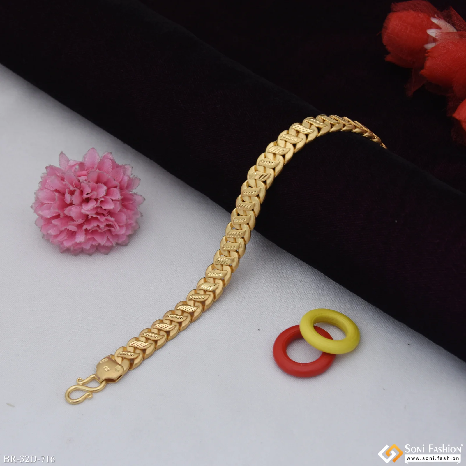 1 Gram Gold Plated Amazing Design Pokal Bracelet for Men - Style D716 - Image 3