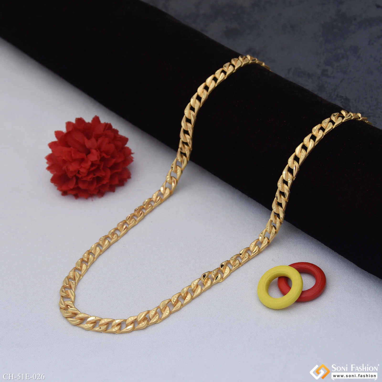 1 Gram Gold Plated Amazing Design Pokal Chain for Men - Style E026 - Image 4