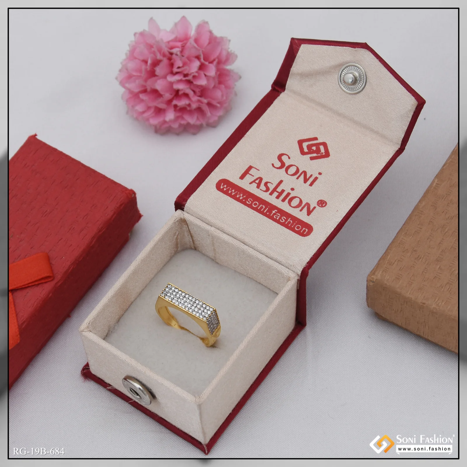 1 Gram Gold Plated Amazing Design Ring for Men - Style B684 - Image 2