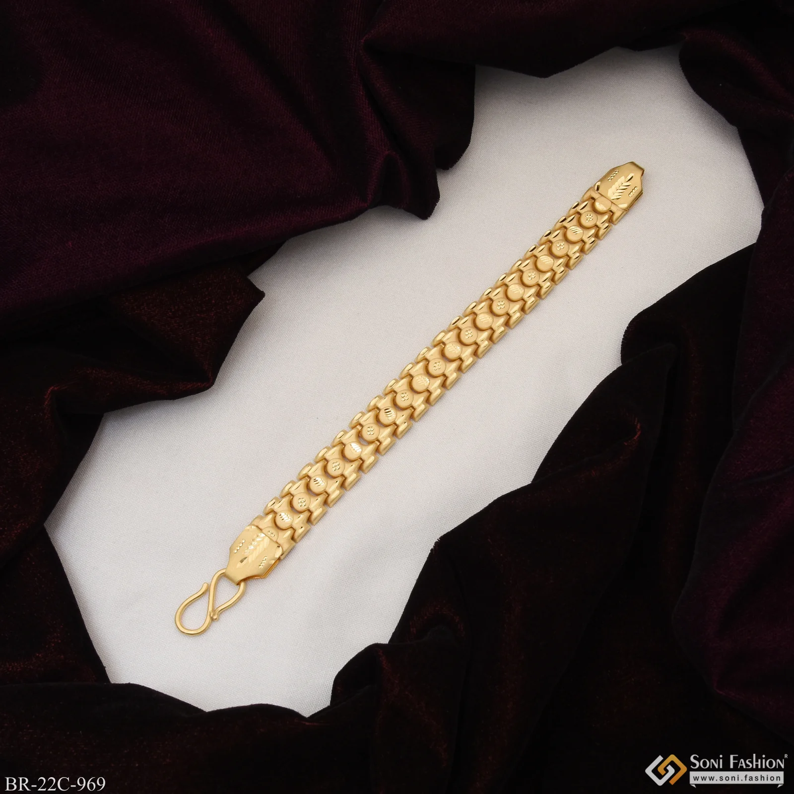 1 Gram Gold Plated Attention-Getting Design Bahubali Bracelet for Men - Style C969 - Image 6