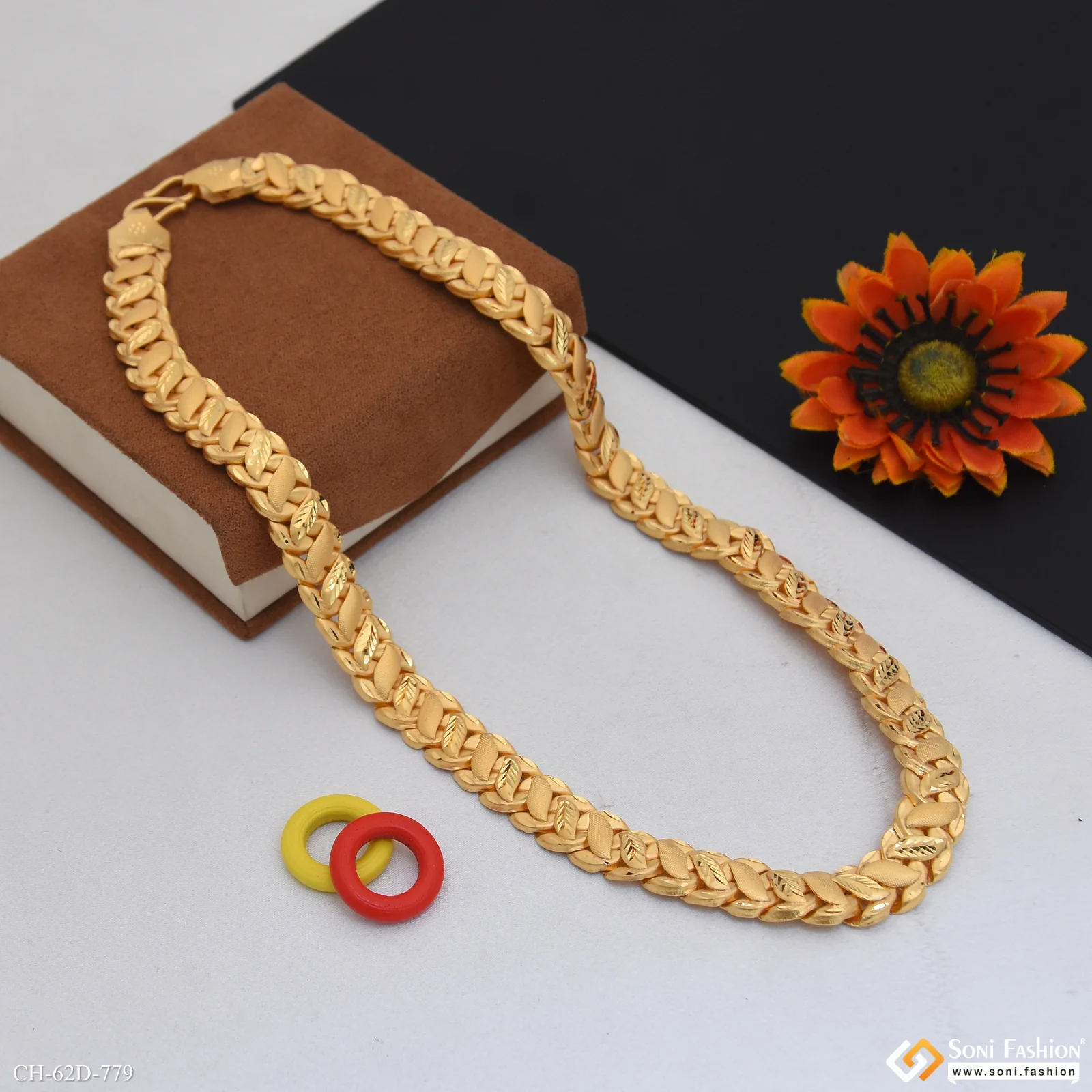 1 Gram Gold Plated Awesome Design Pokal Chain for Men - Style D779 - Image 4