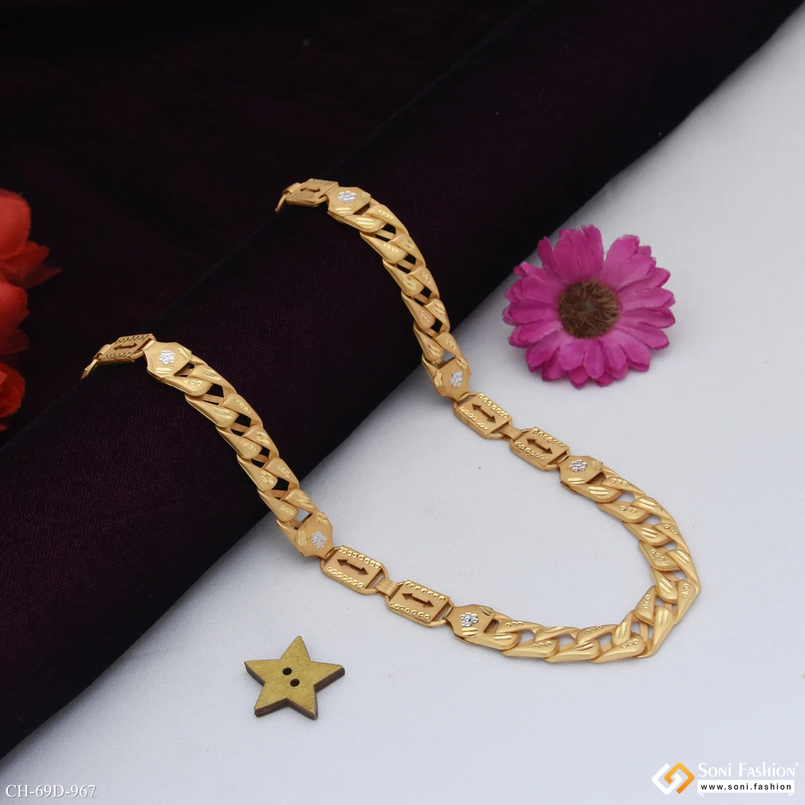 1 Gram Gold Plated Awesome Design Pokal Nawabi for Men - Style D967 - Image 4