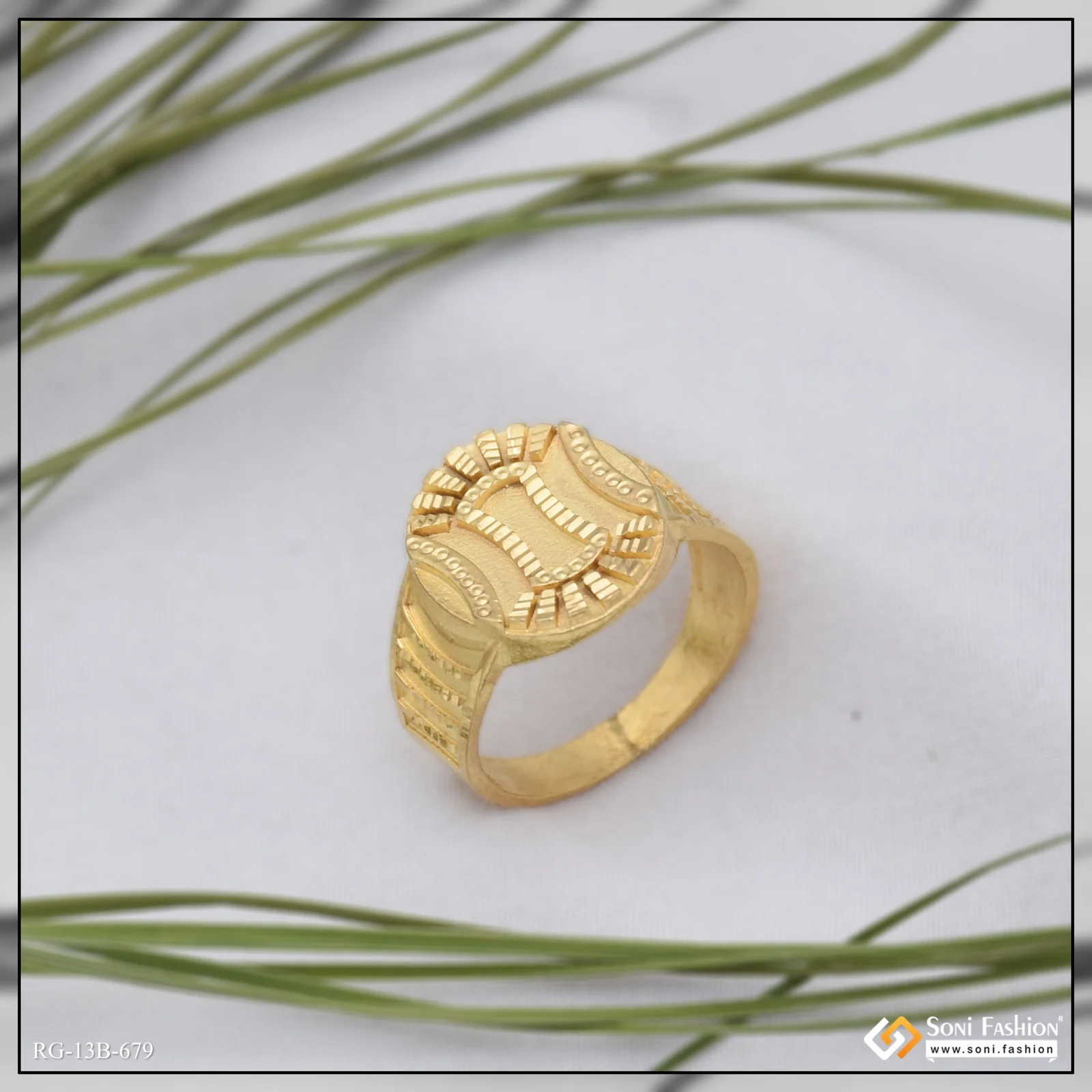 1 Gram Gold Plated Awesome Design Ring for Men - Style B679 - Image 5