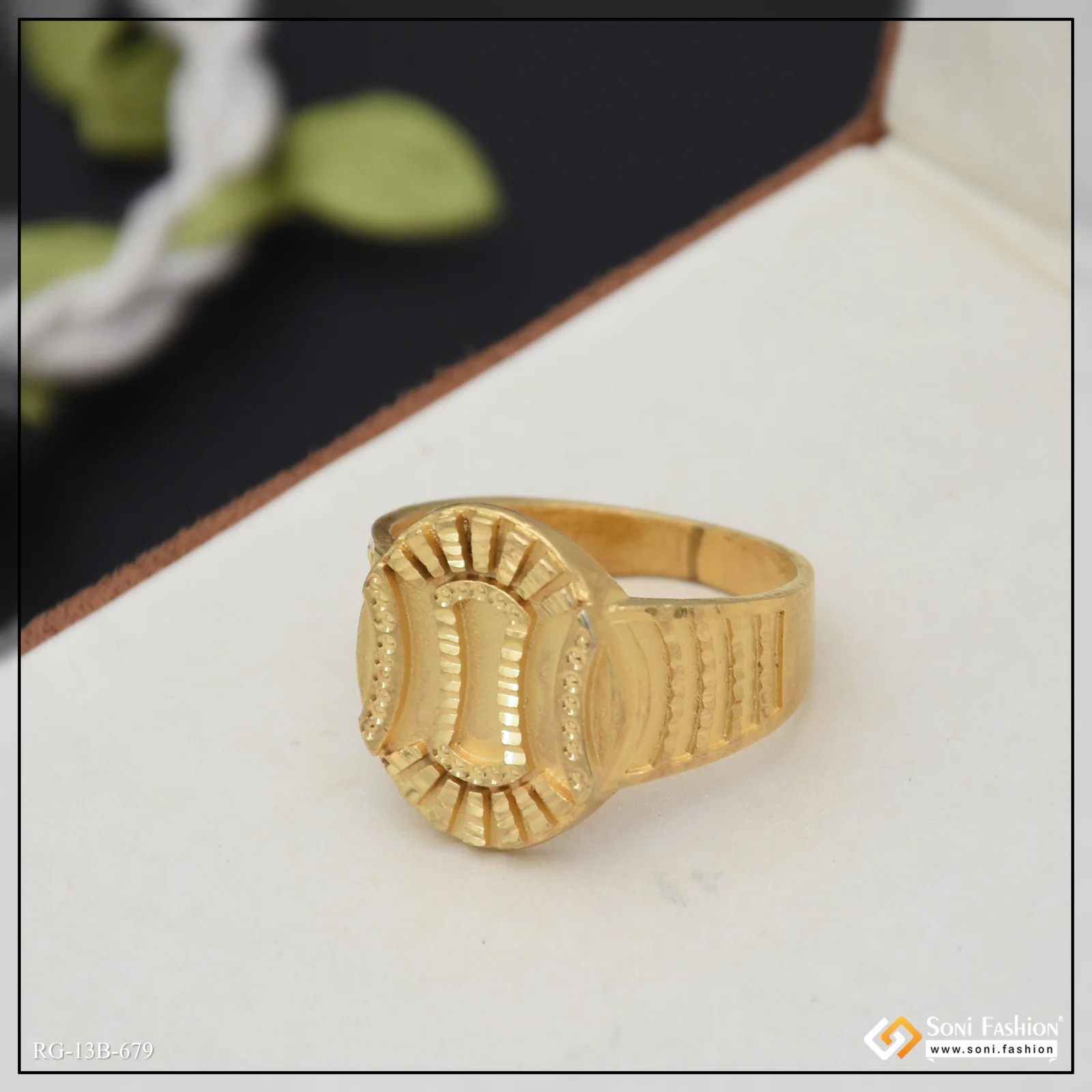 1 Gram Gold Plated Awesome Design Ring for Men - Style B679 - Image 6