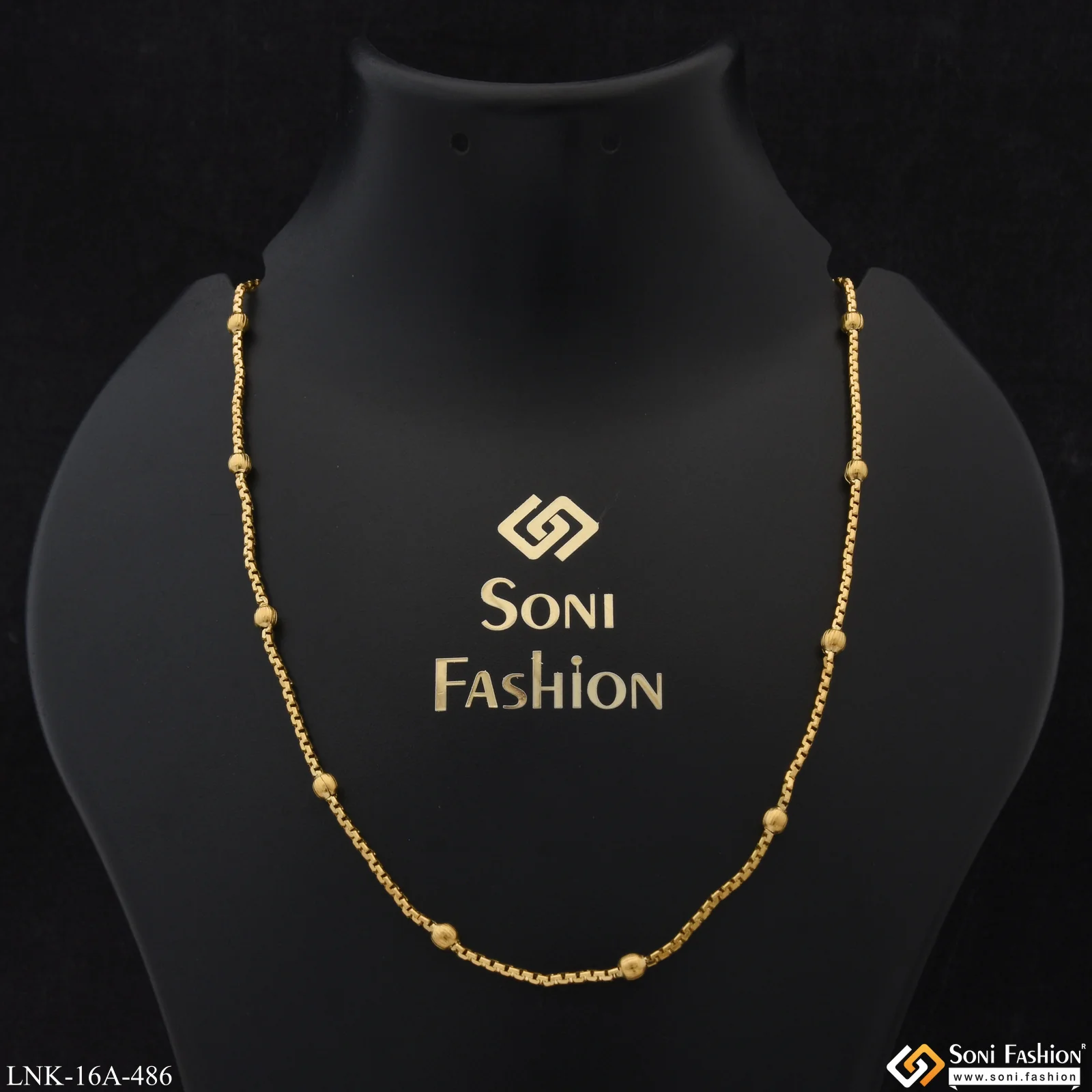 1 Gram Gold Plated Beautiful Design Best Quality Chain for Ladies - Style A486 - Image 3