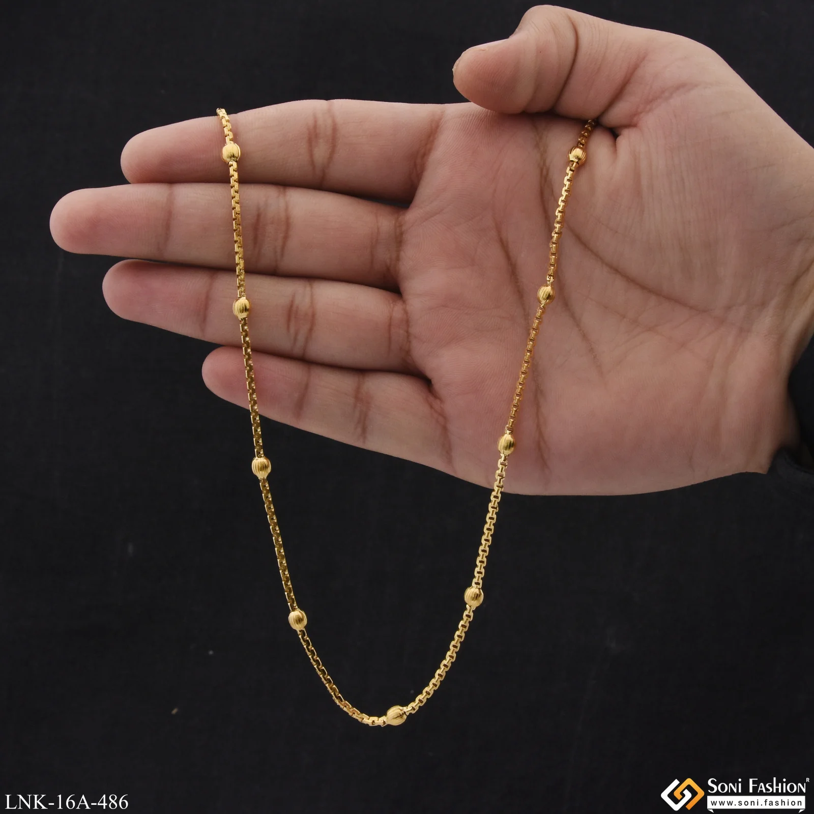 1 Gram Gold Plated Beautiful Design Best Quality Chain for Ladies - Style A486 - Image 6