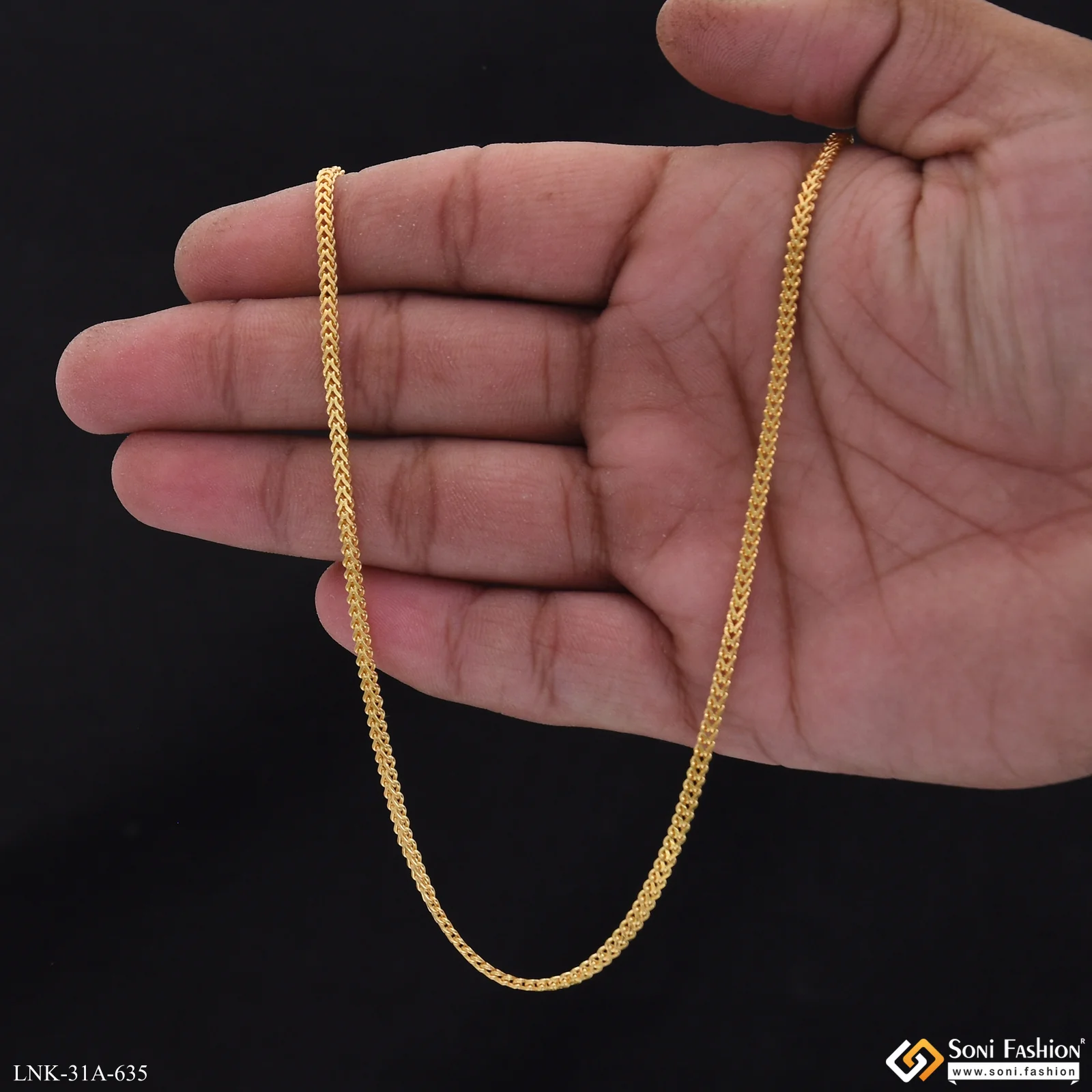 1 Gram Gold Plated Beautiful Design Chain for Ladies - Style A635 - Image 7