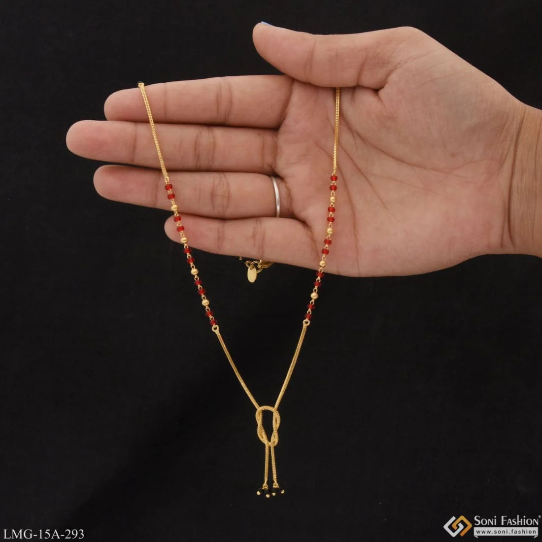 1 Gram Gold Plated Beautiful Design Pretty Design Mangalsutra For Women - Style A293 - Image 2