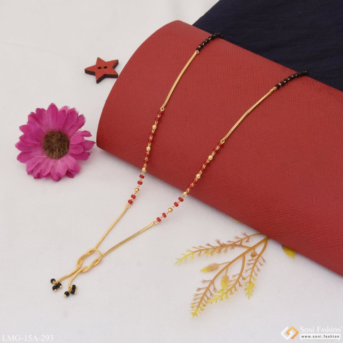 1 Gram Gold Plated Beautiful Design Pretty Design Mangalsutra For Women - Style A293 - Image 3