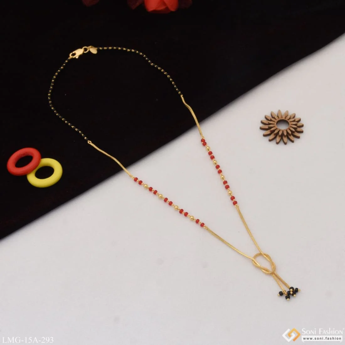 1 Gram Gold Plated Beautiful Design Pretty Design Mangalsutra For Women - Style A293 - Image 4