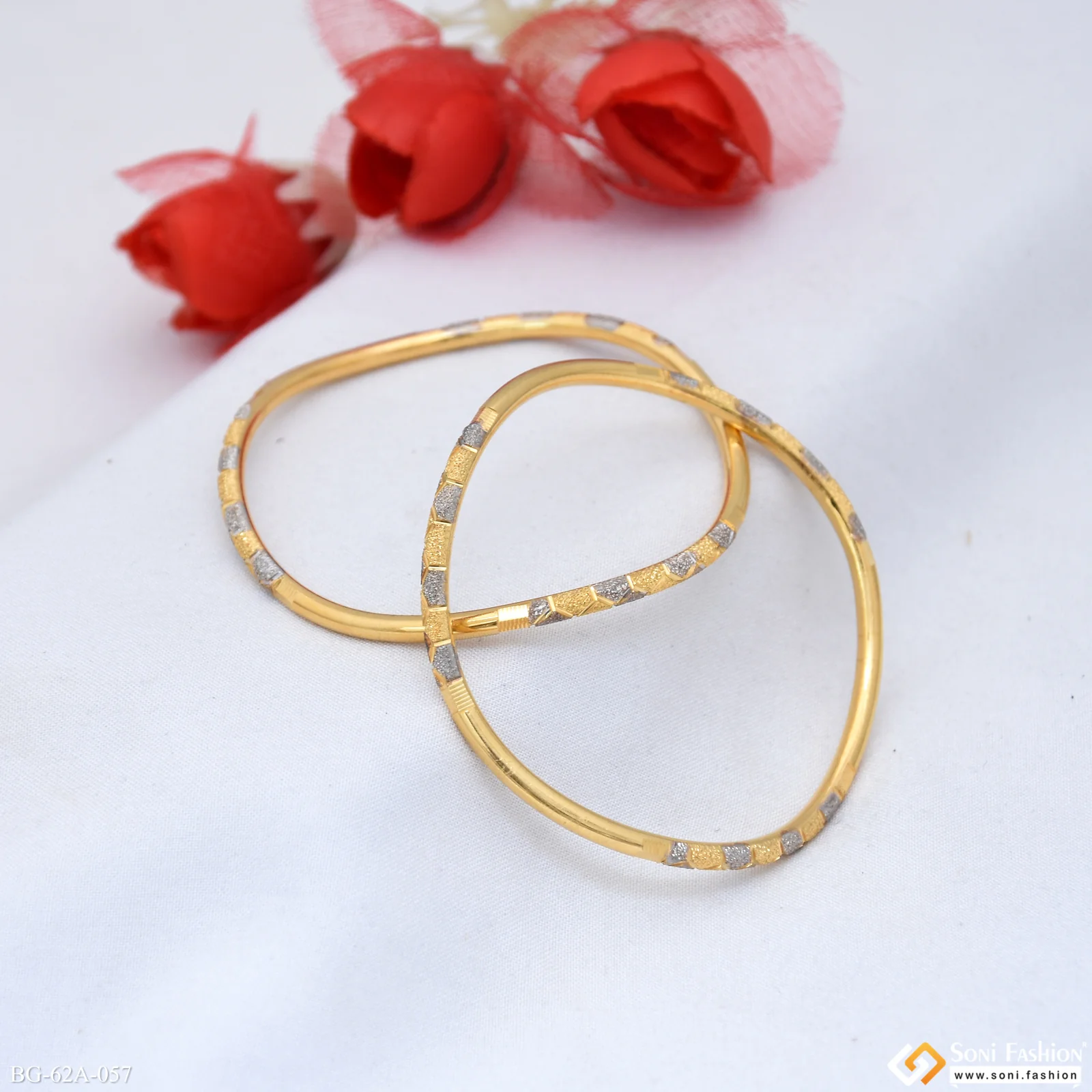 1 Gram Gold Plated Best Quality Bangles for Ladies - Style A057 - Image 5