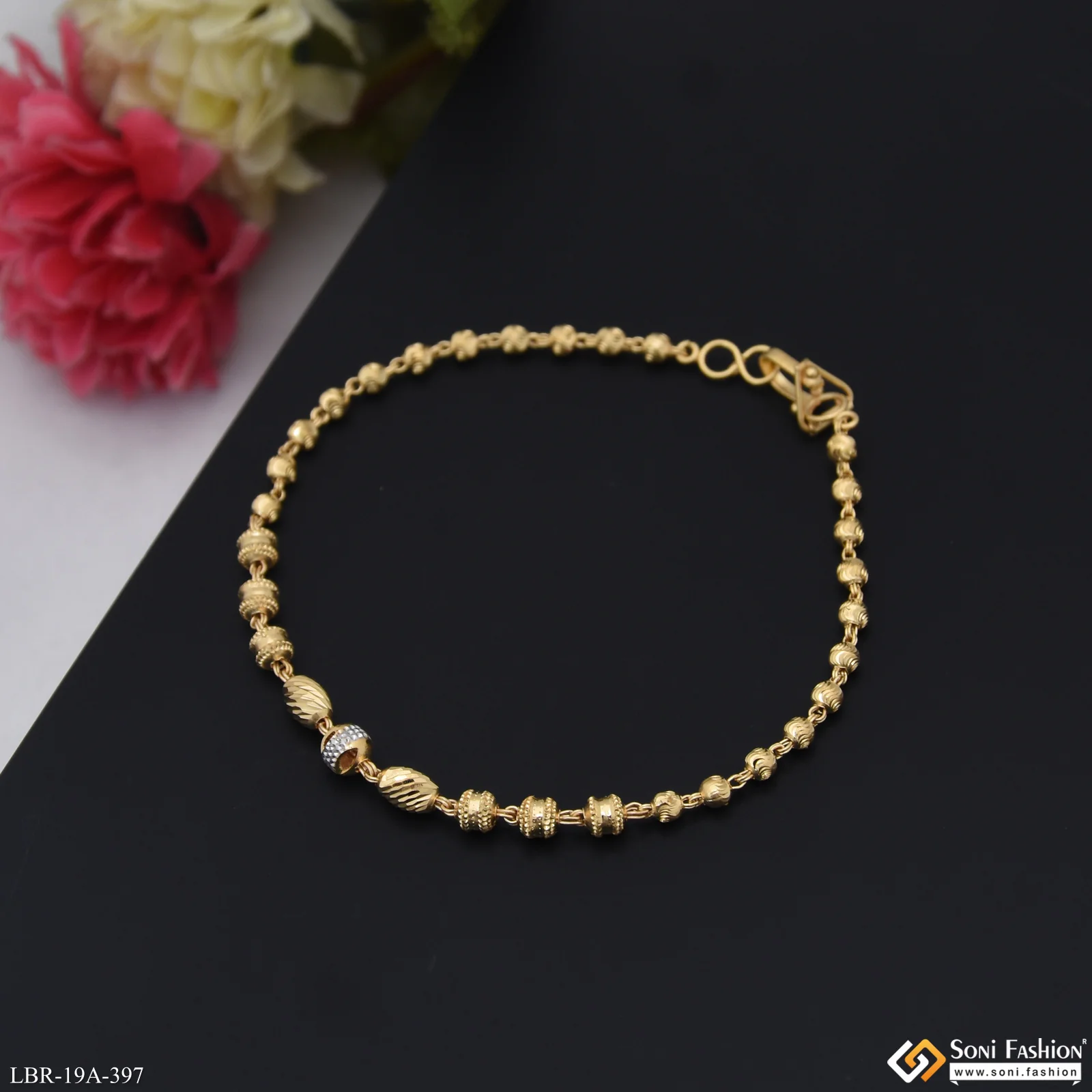 1 Gram Gold Plated Best Quality Bracelet for Ladies - Style A397 - Image 2