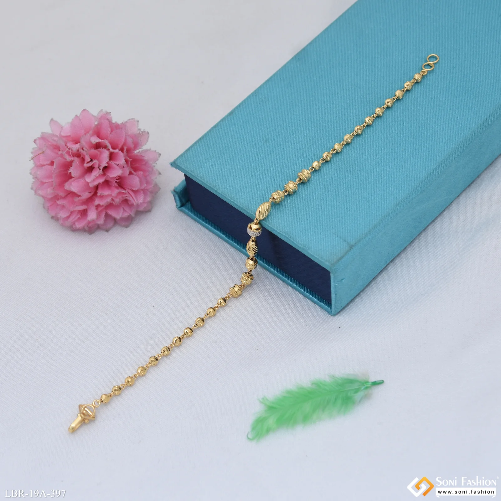 1 Gram Gold Plated Best Quality Bracelet for Ladies - Style A397 - Image 6