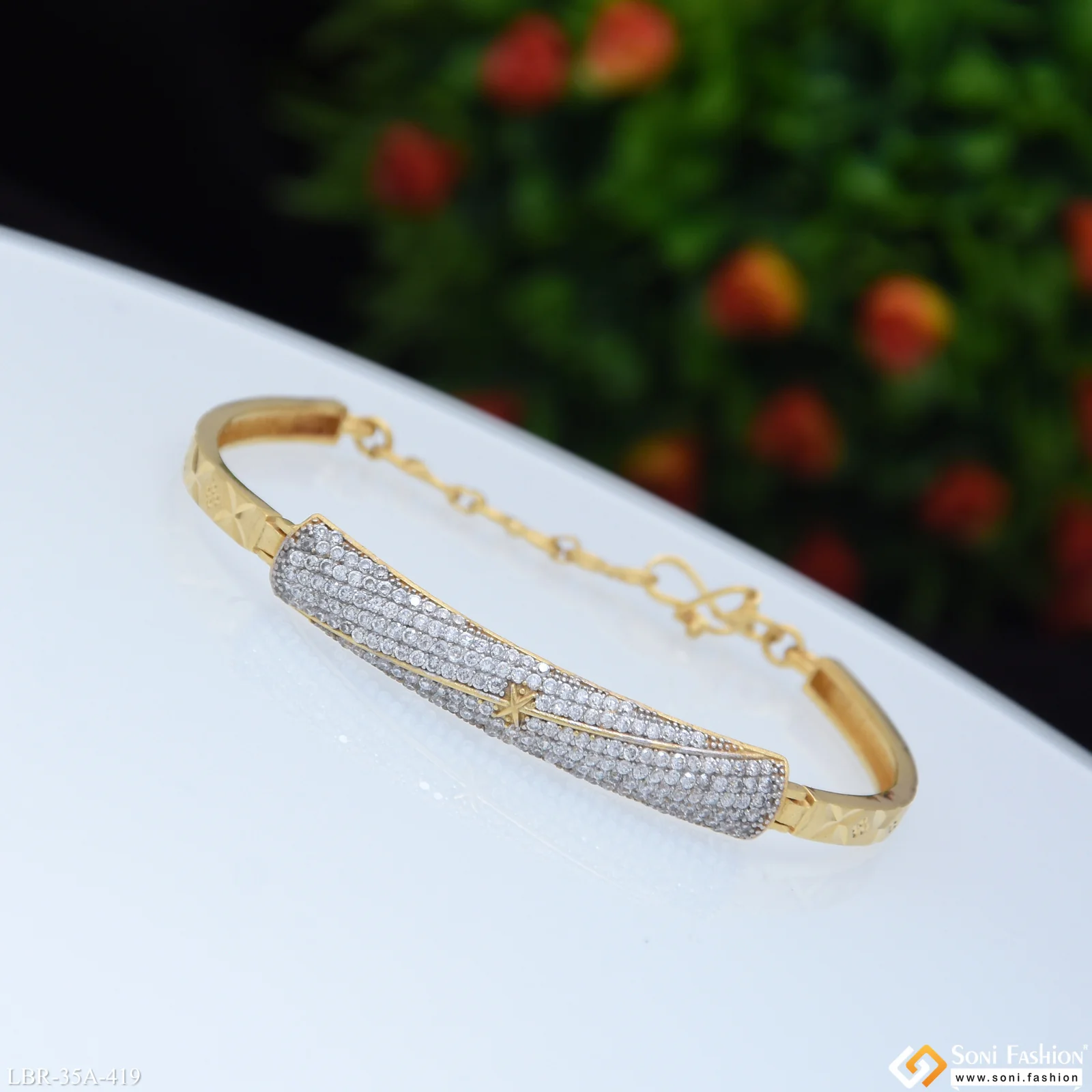 1 Gram Gold Plated Best Quality Bracelet for Ladies - Style A419 - Image 5