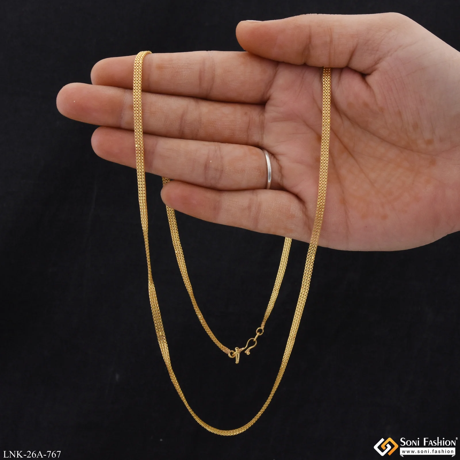 1 Gram Gold Plated Best Quality Chain for Ladies - Style A767 - Image 2