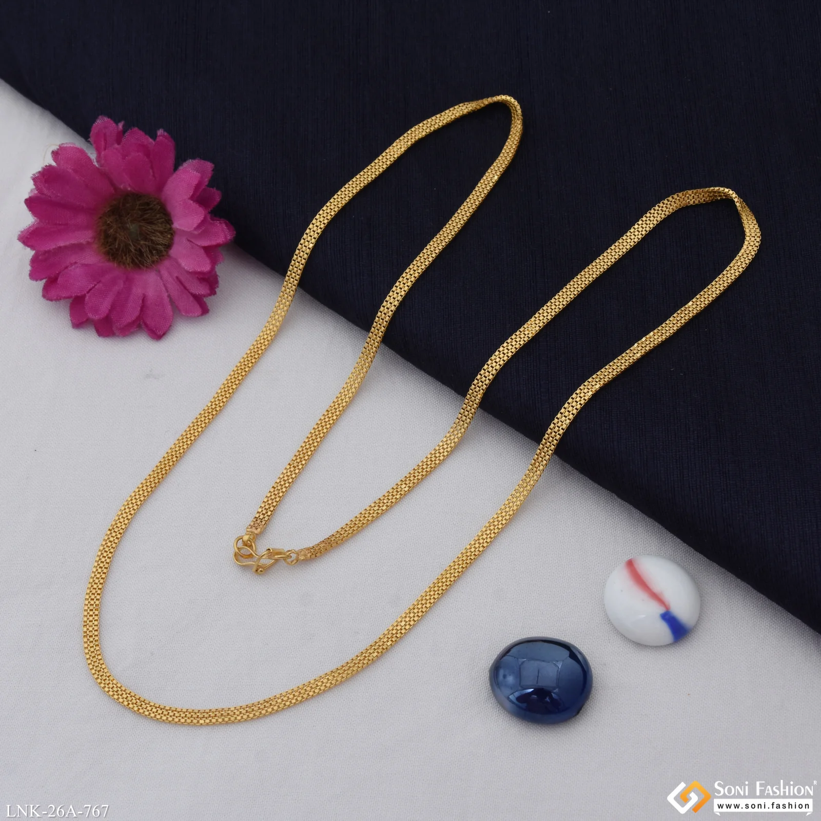 1 Gram Gold Plated Best Quality Chain for Ladies - Style A767 - Image 4