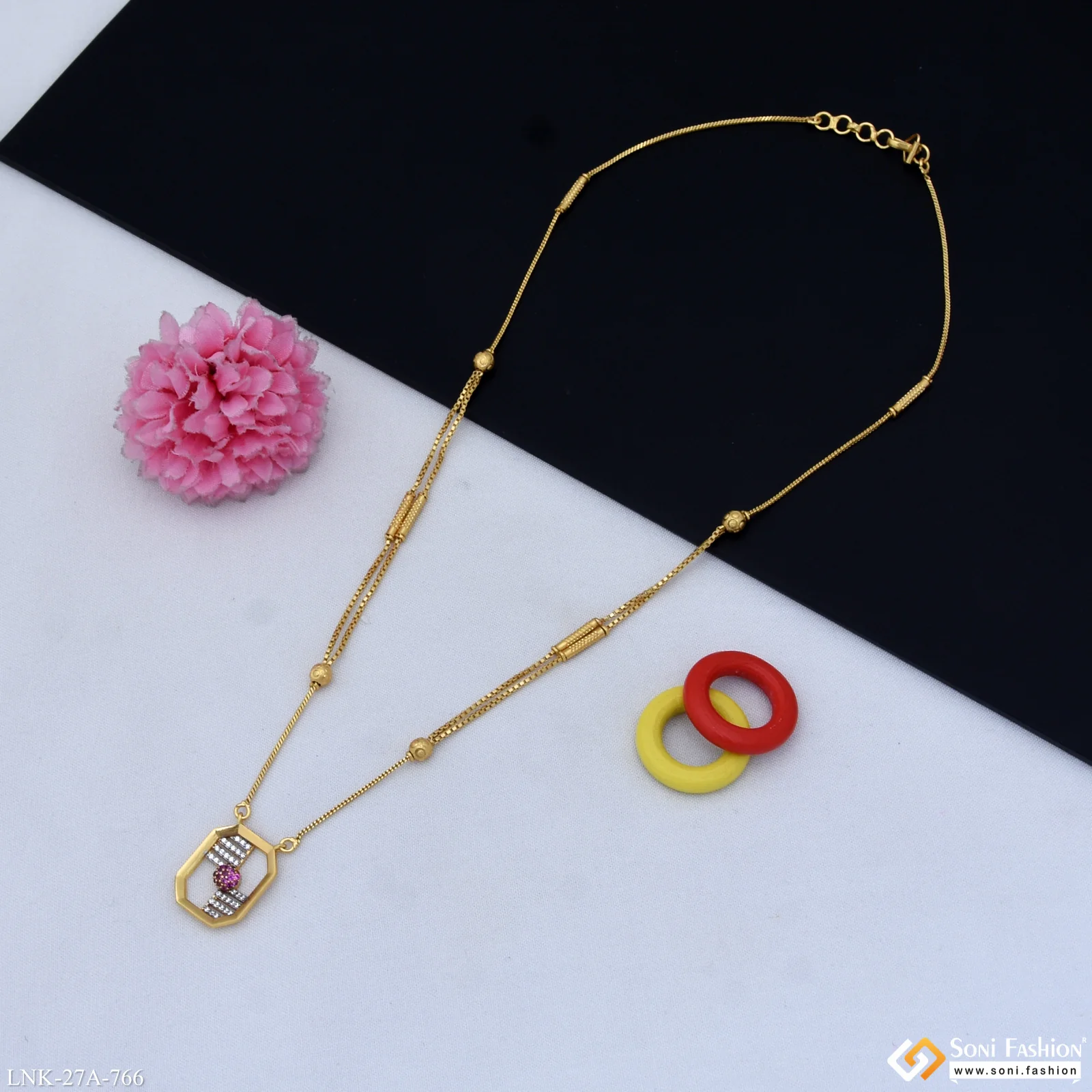 1 Gram Gold Plated Best Quality Chain pendant for Ladies - Style A766 - Image 5