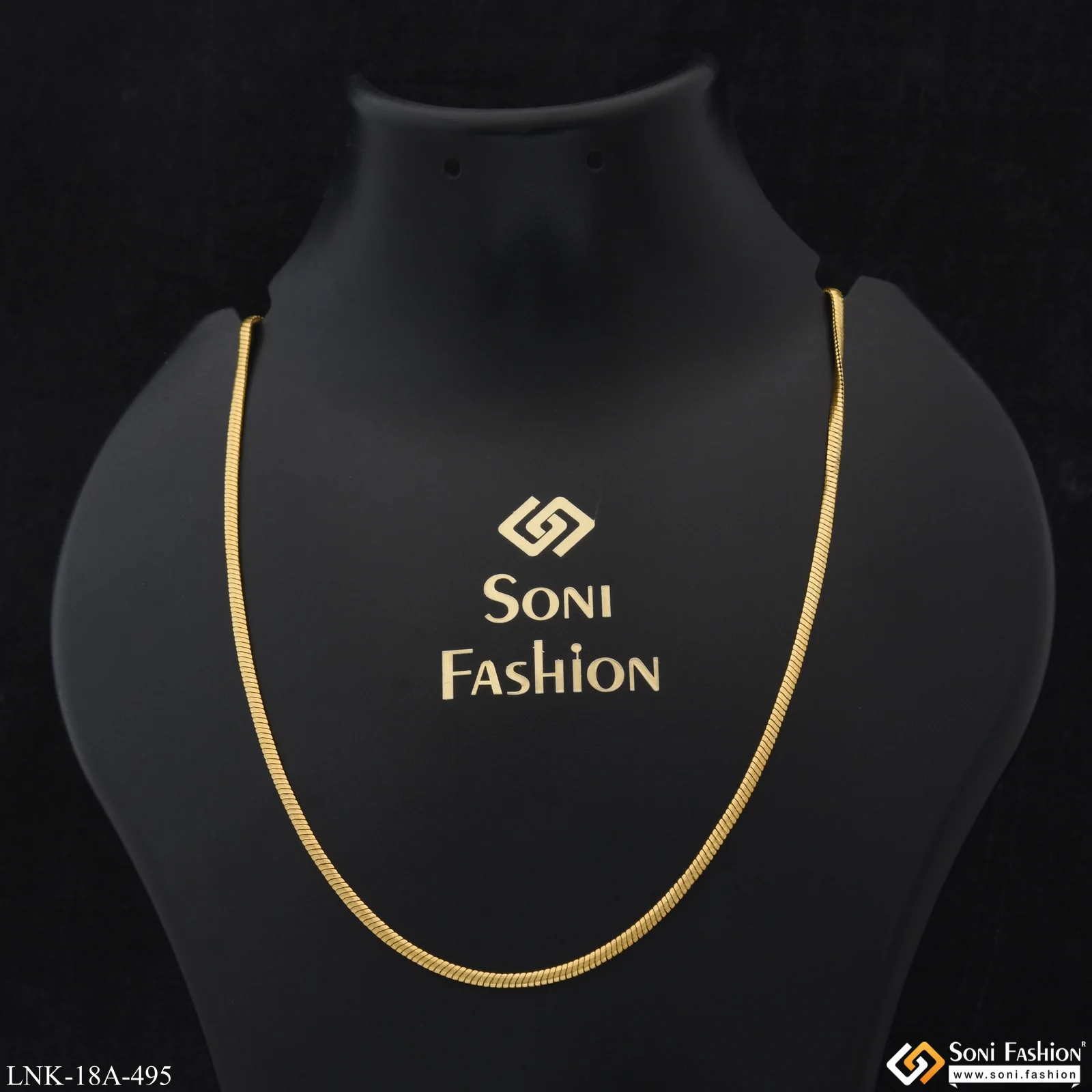 1 Gram Gold Plated Best Quality Decorative Design Chain for Ladies - Style A495 - Image 2