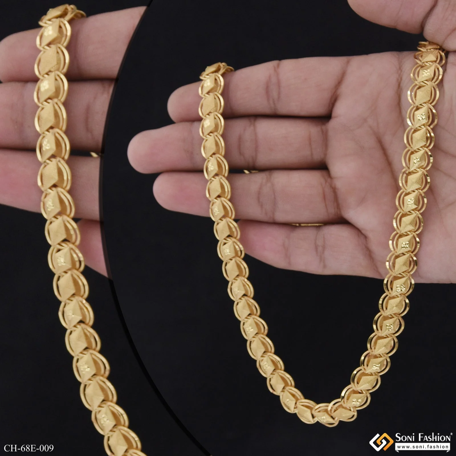 1 Gram Gold Plated Best Quality Kohli Chain for Men - Style E009