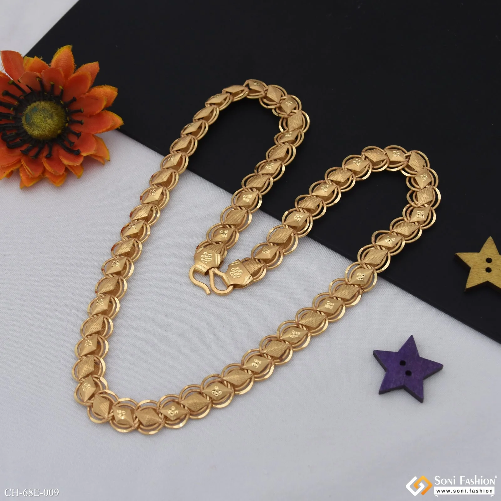 1 Gram Gold Plated Best Quality Kohli Chain for Men - Style E009 - Image 3