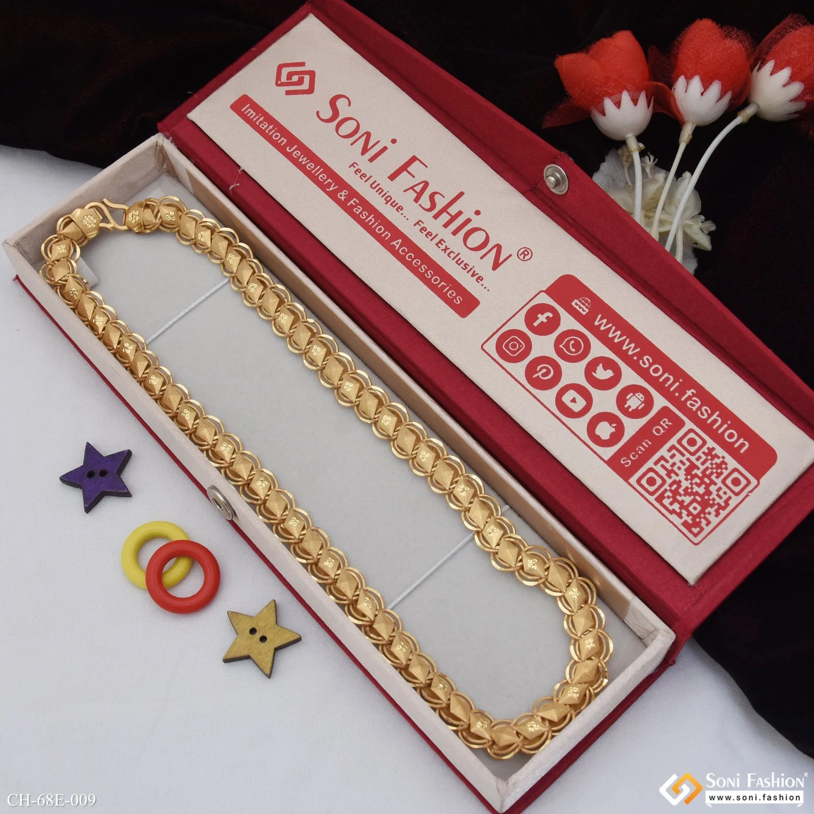1 Gram Gold Plated Best Quality Kohli Chain for Men - Style E009 - Image 4