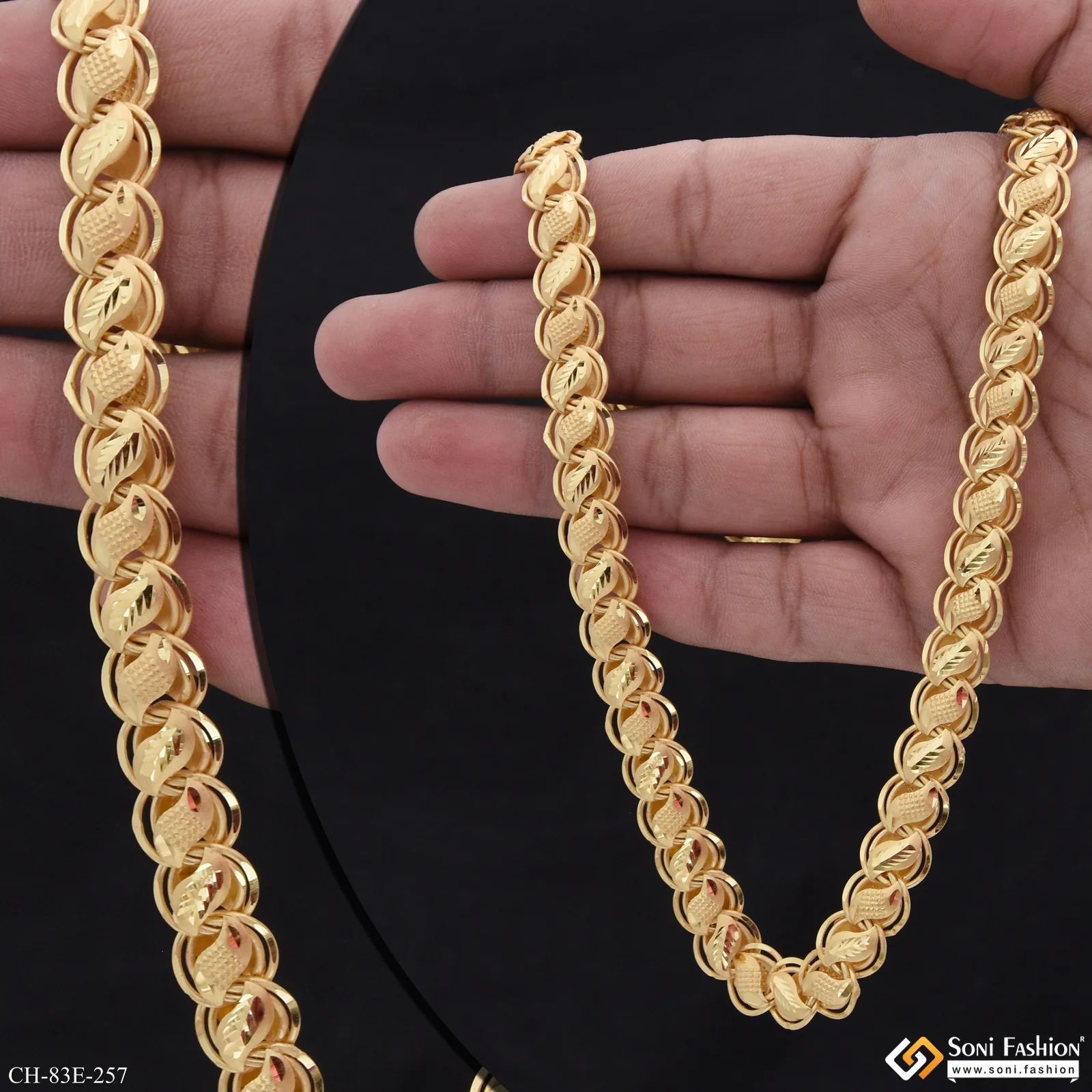 1 Gram Gold Plated Best Quality Kohli Chain for Men - Style E257 - Image 2