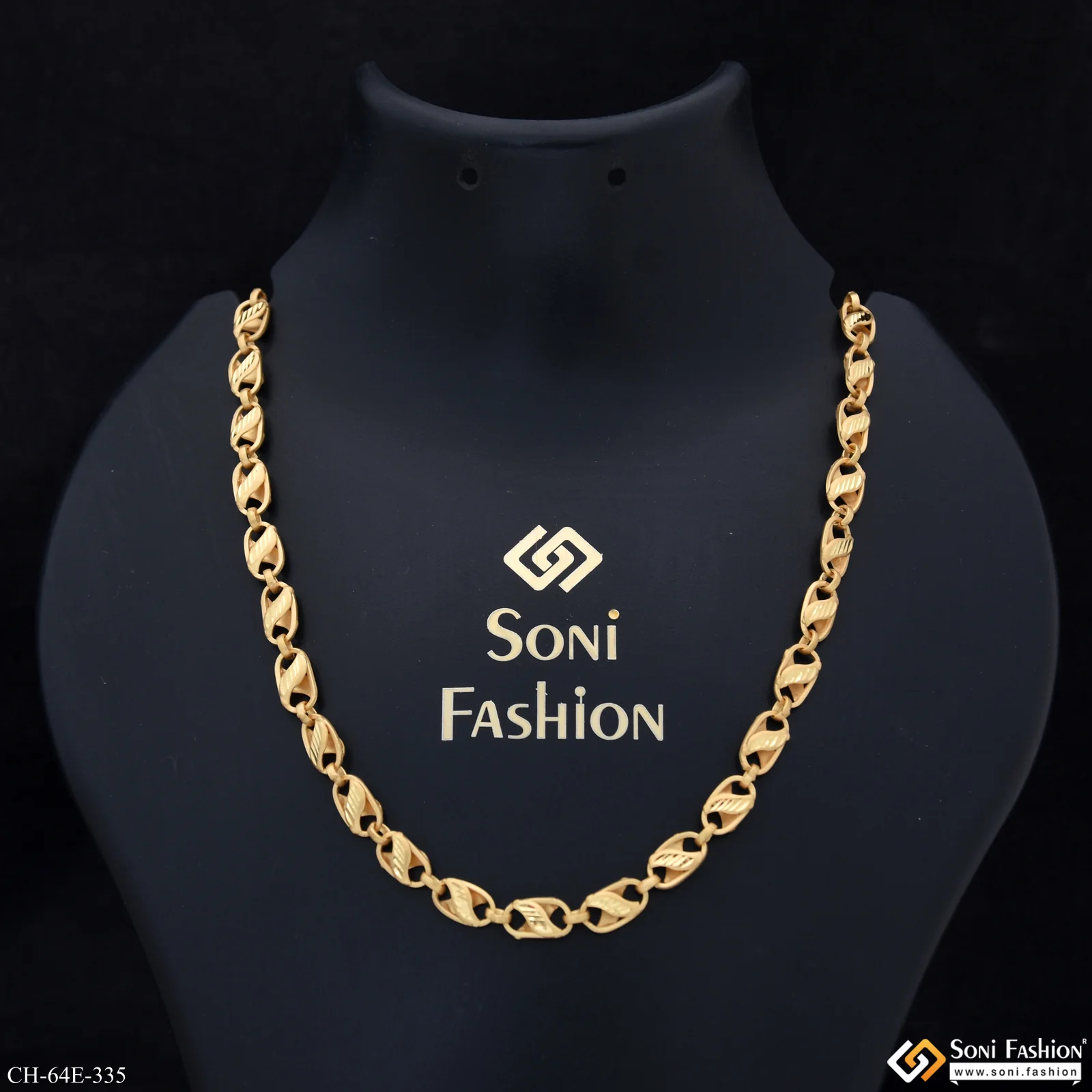 1 Gram Gold Plated Best Quality Kohli Chain for Men - Style E335