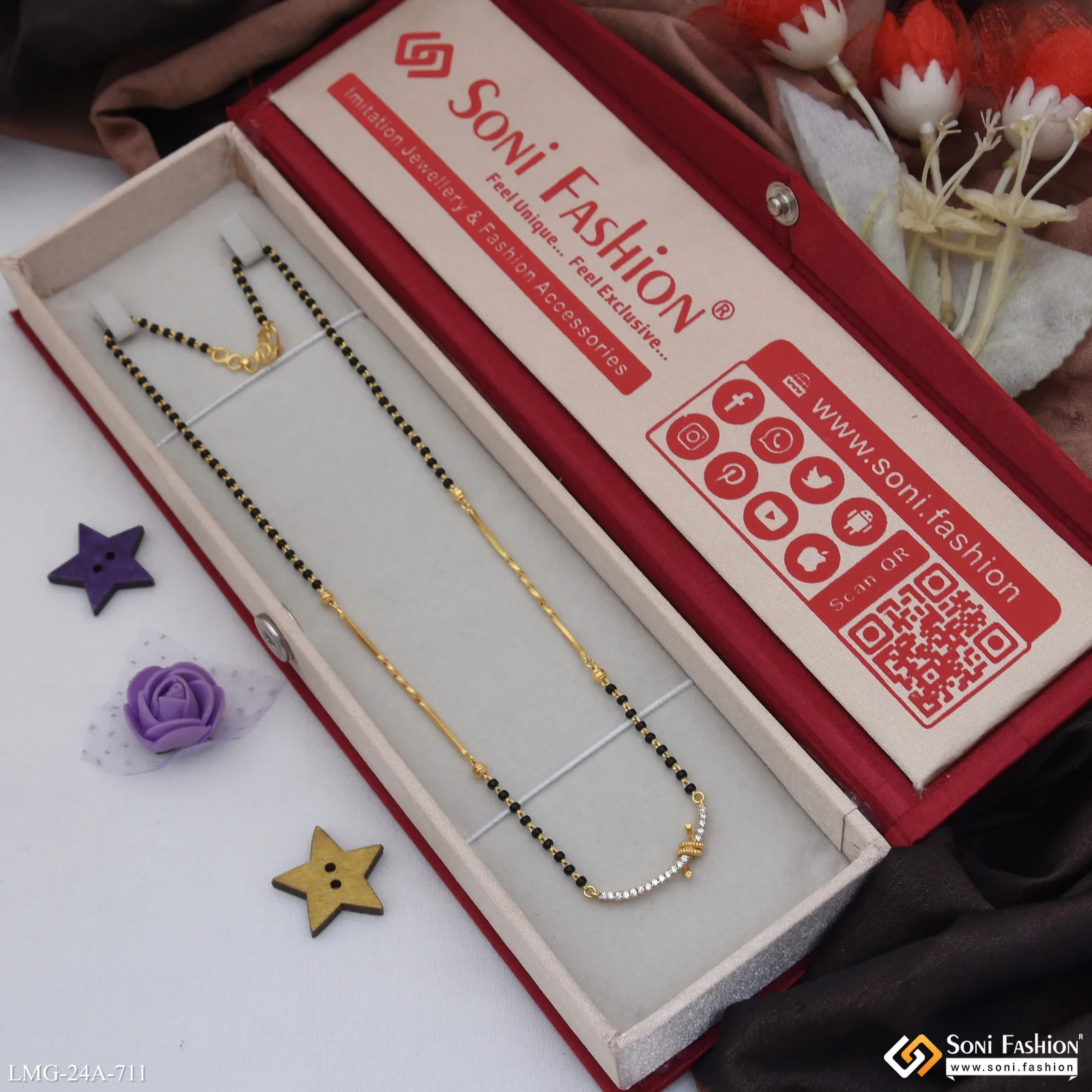 1 Gram Gold Plated Best Quality Mangalsutra for Women - Style A711 - Image 4