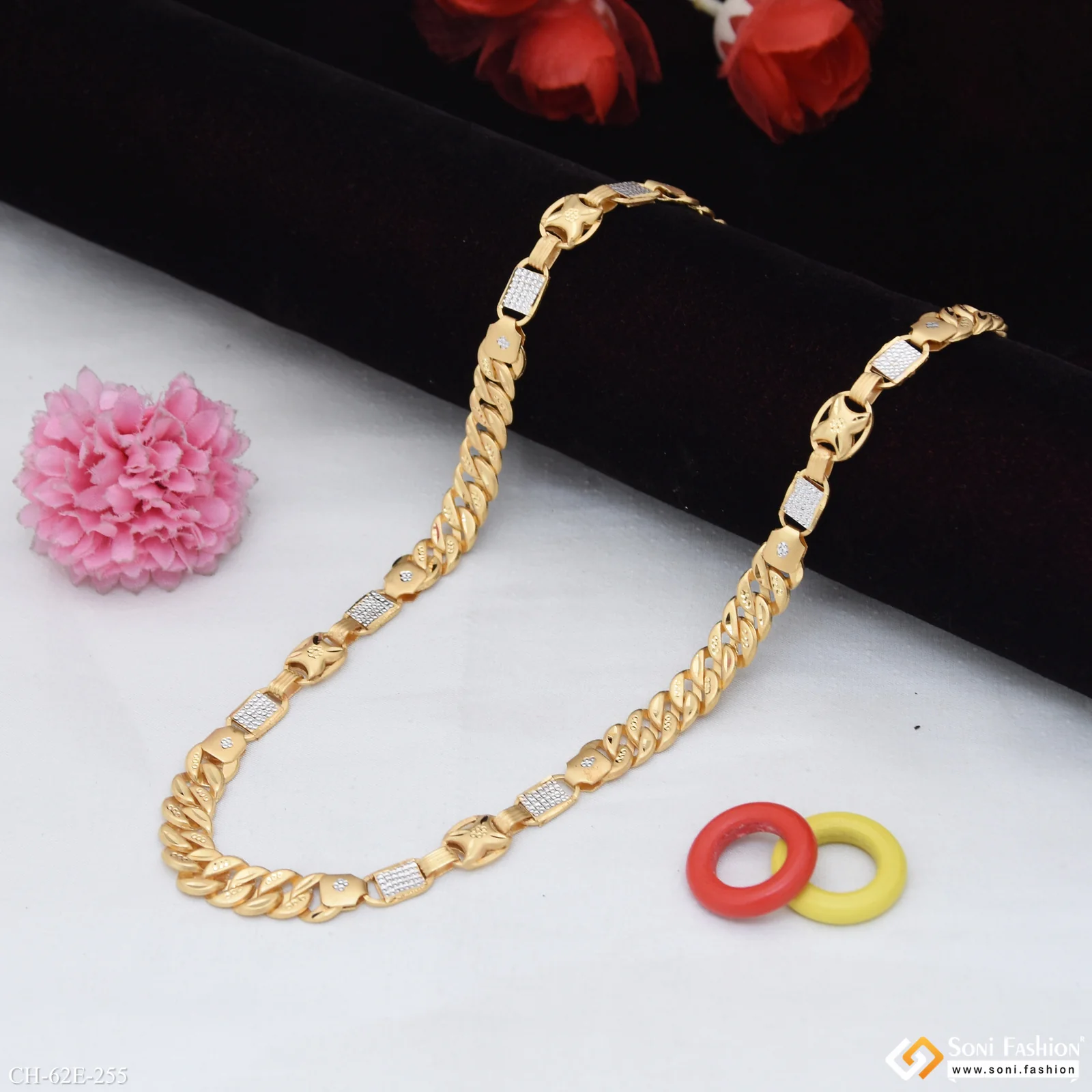 1 Gram Gold Plated Best Quality Nawabi Pokal Chain for Men - Style E255 - Image 4