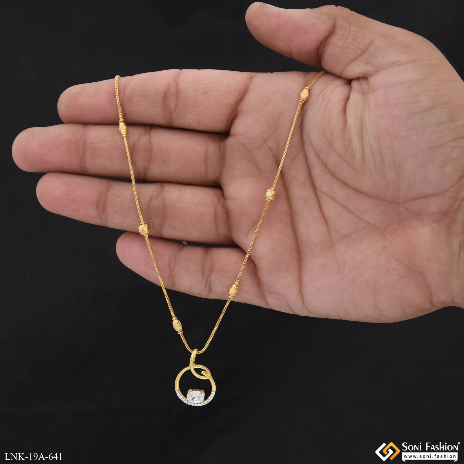 1 Gram Gold Plated Best Quality Necklace for Ladies - Style A641