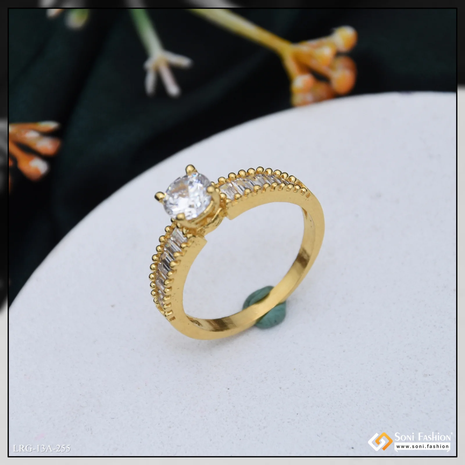 1 Gram Gold Plated Best Quality Ring for Ladies - Style A255 - Image 4