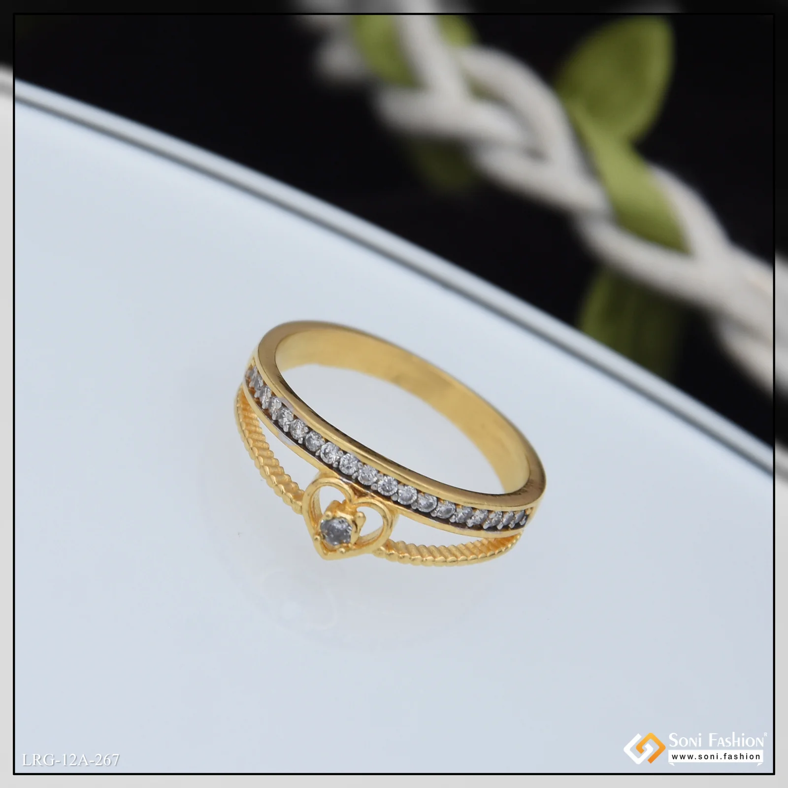 1 Gram Gold Plated Best Quality Ring for Ladies - Style A267 - Image 5