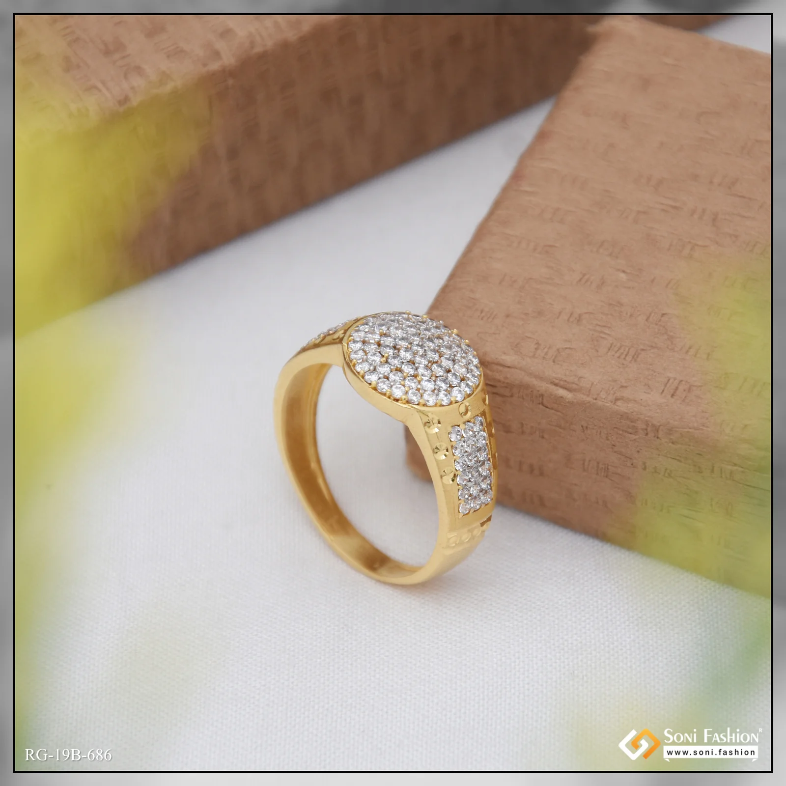 1 Gram Gold Plated Best Quality Ring for Men - Style B686 - Image 3