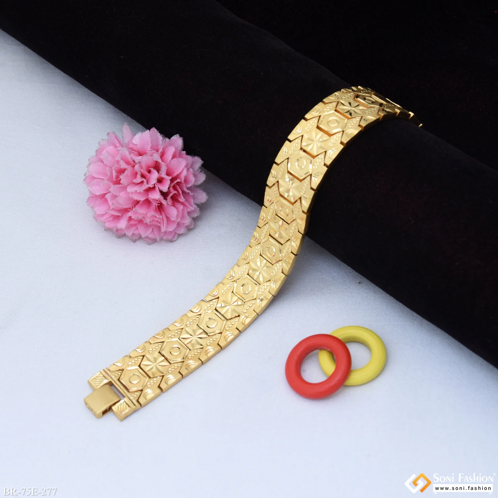 1 Gram Gold Plated Bracelet for Men - Style E277 - Image 4