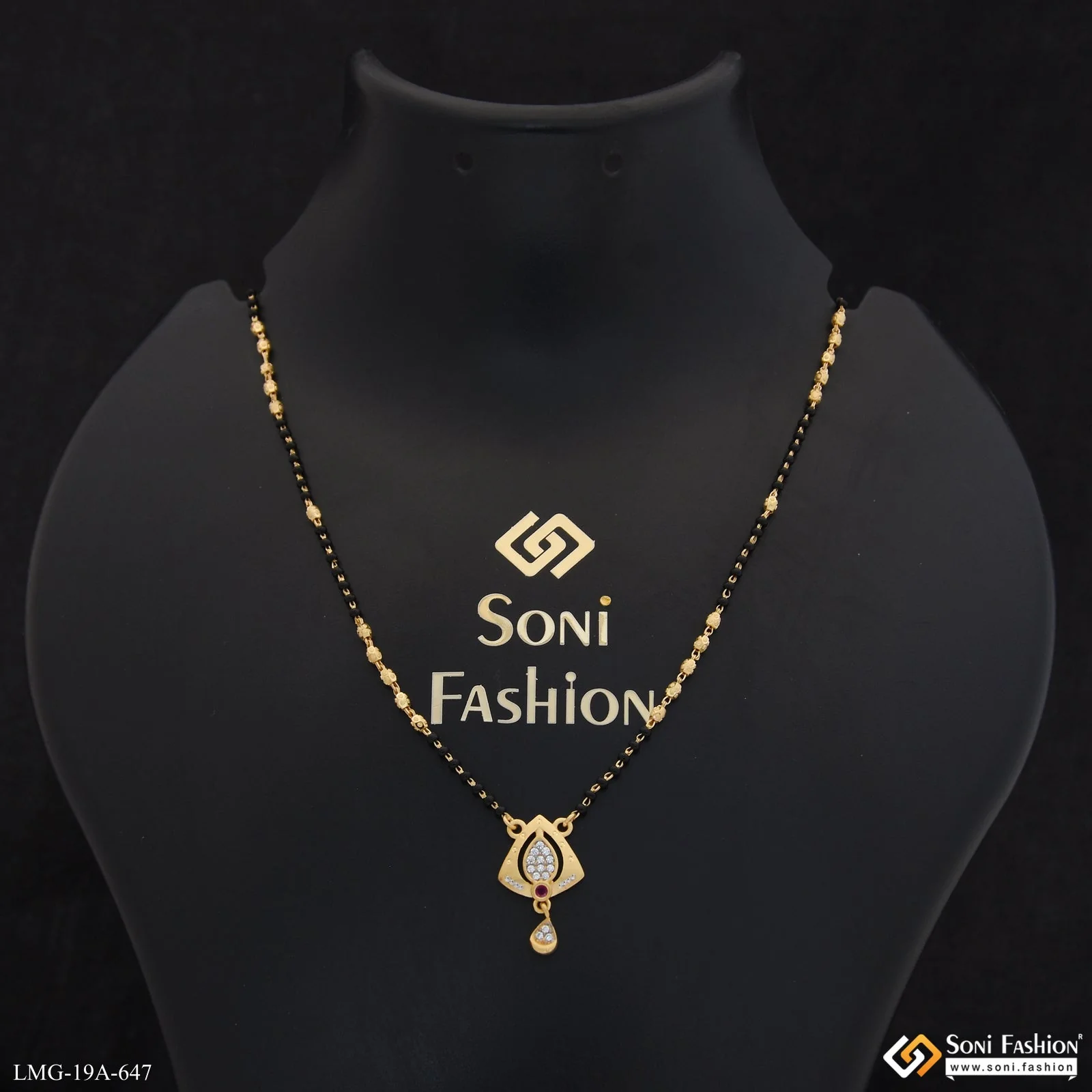 1 Gram Gold Plated Casual Design Mangalsutra for Women - Style A647